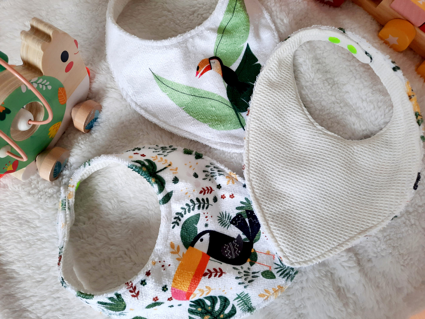 Lot de 3 bavoirs bandanas