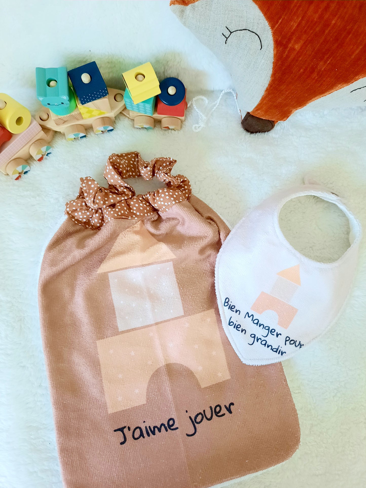 Kit grand bavoir et bavoir bandana