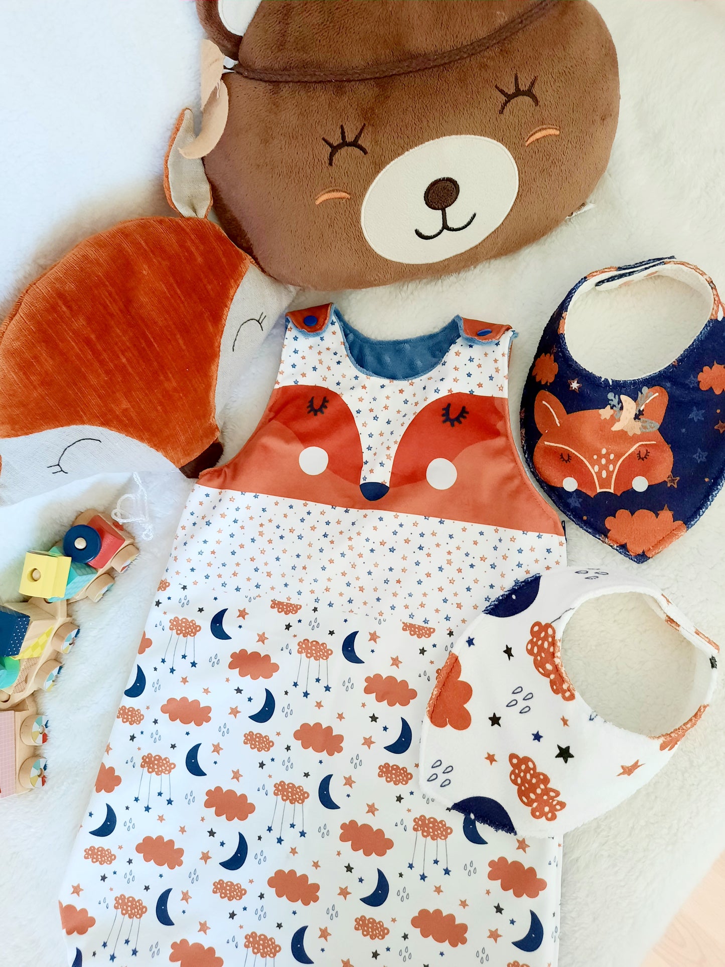Kit de naissance gigoteuse et bavoirs bandanas