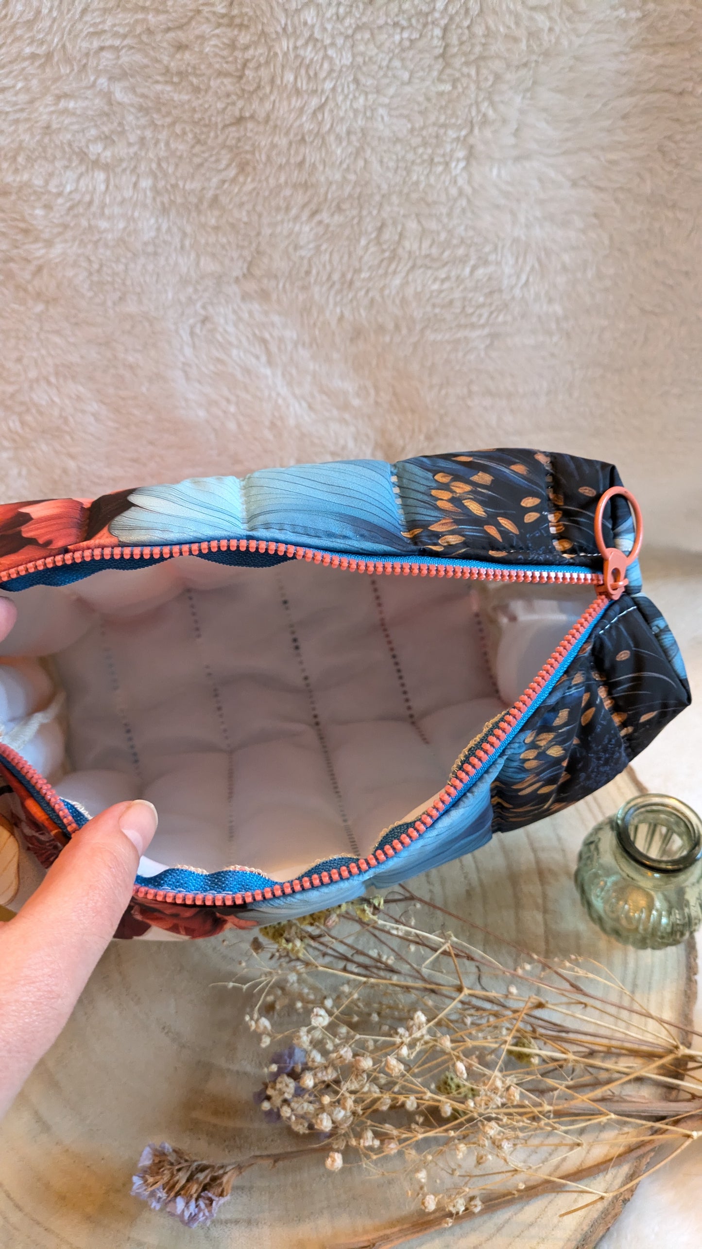 Trousse de toilette matelassée