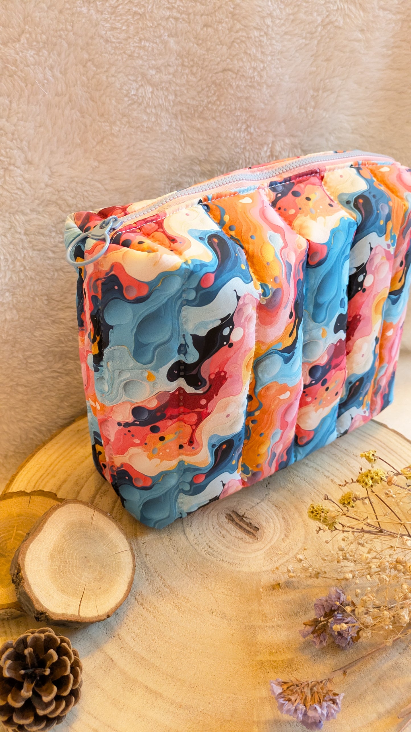 Trousse de toilette matelassée