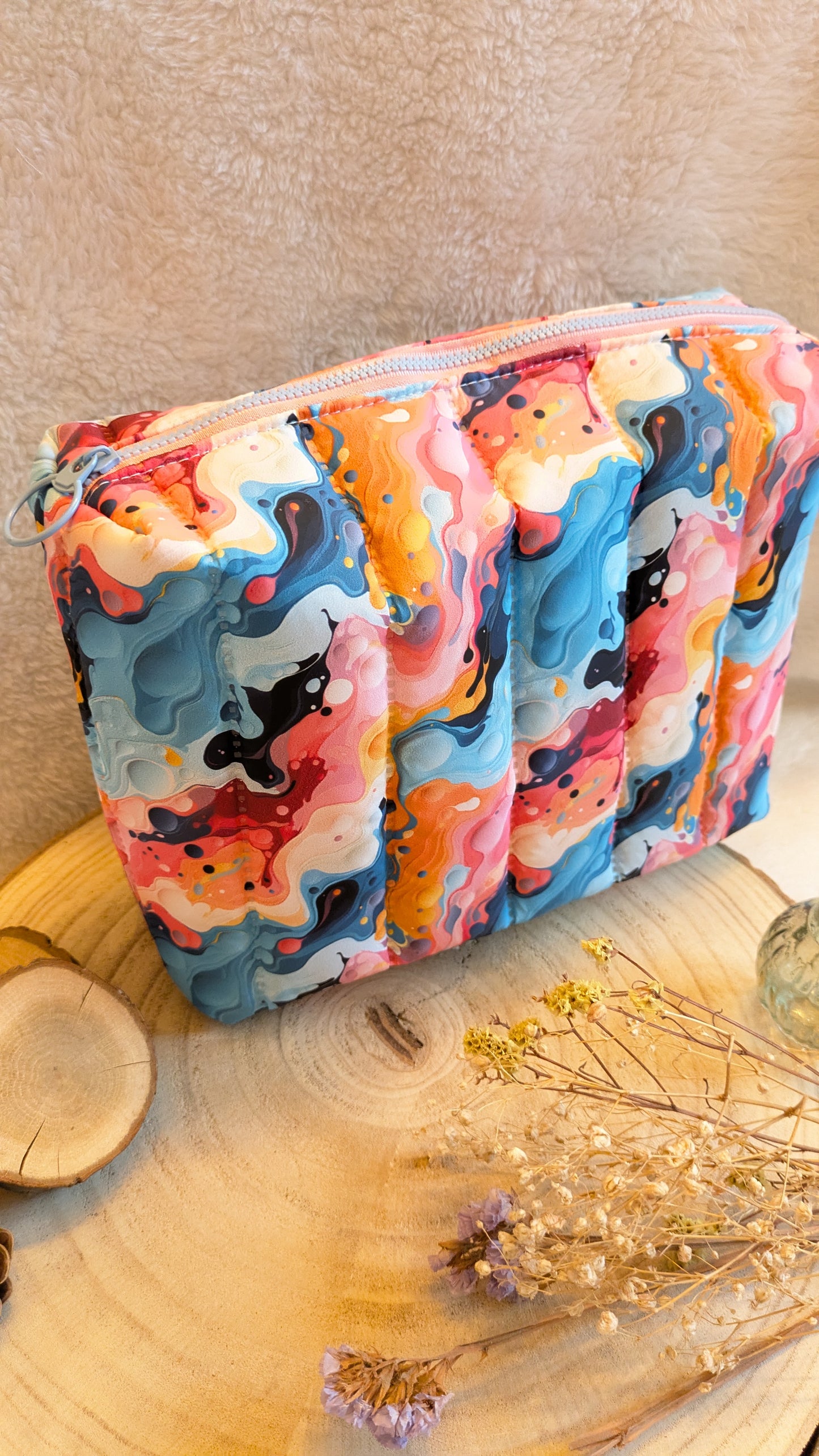 Trousse de toilette matelassée
