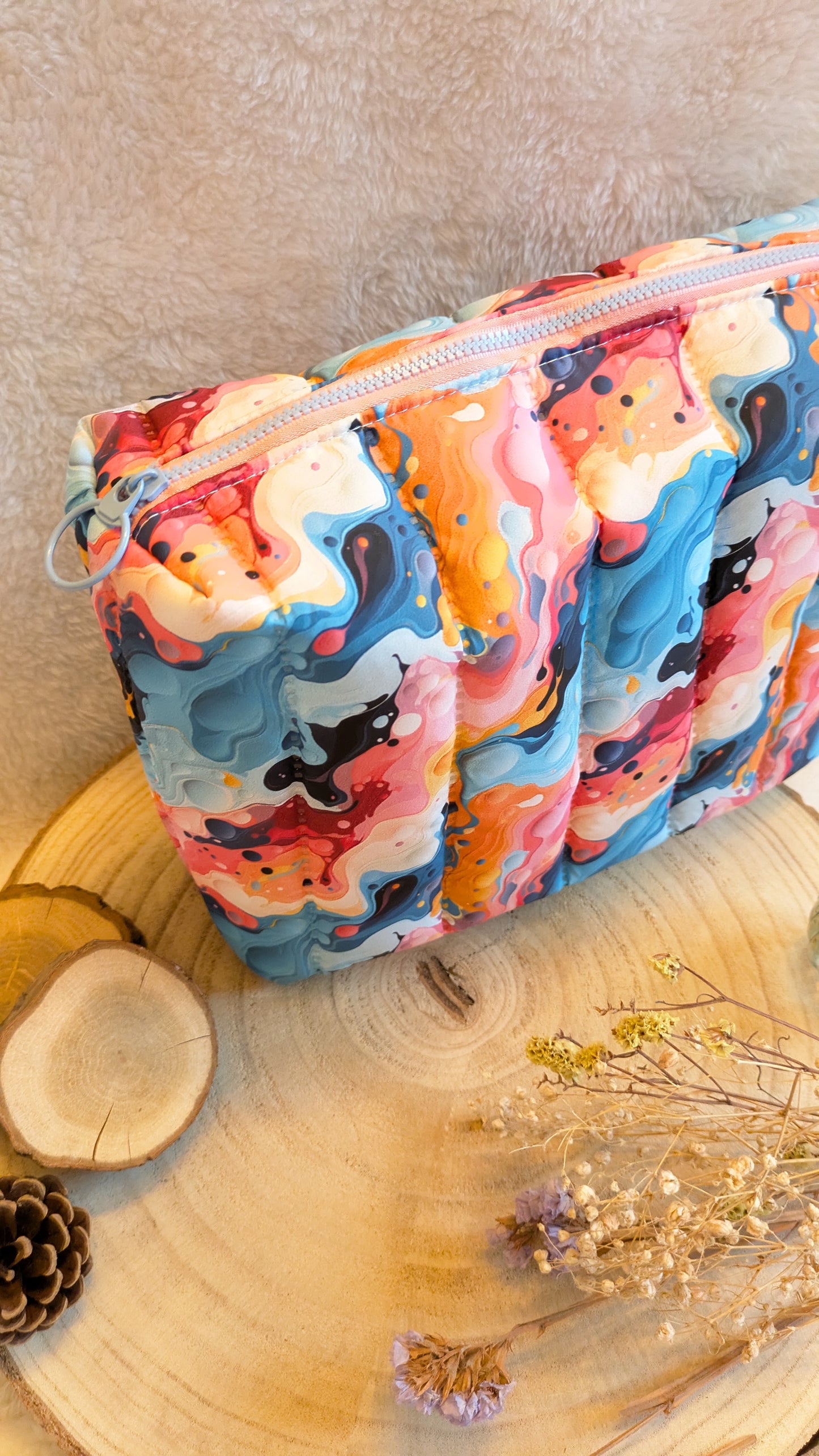 Trousse de toilette matelassée
