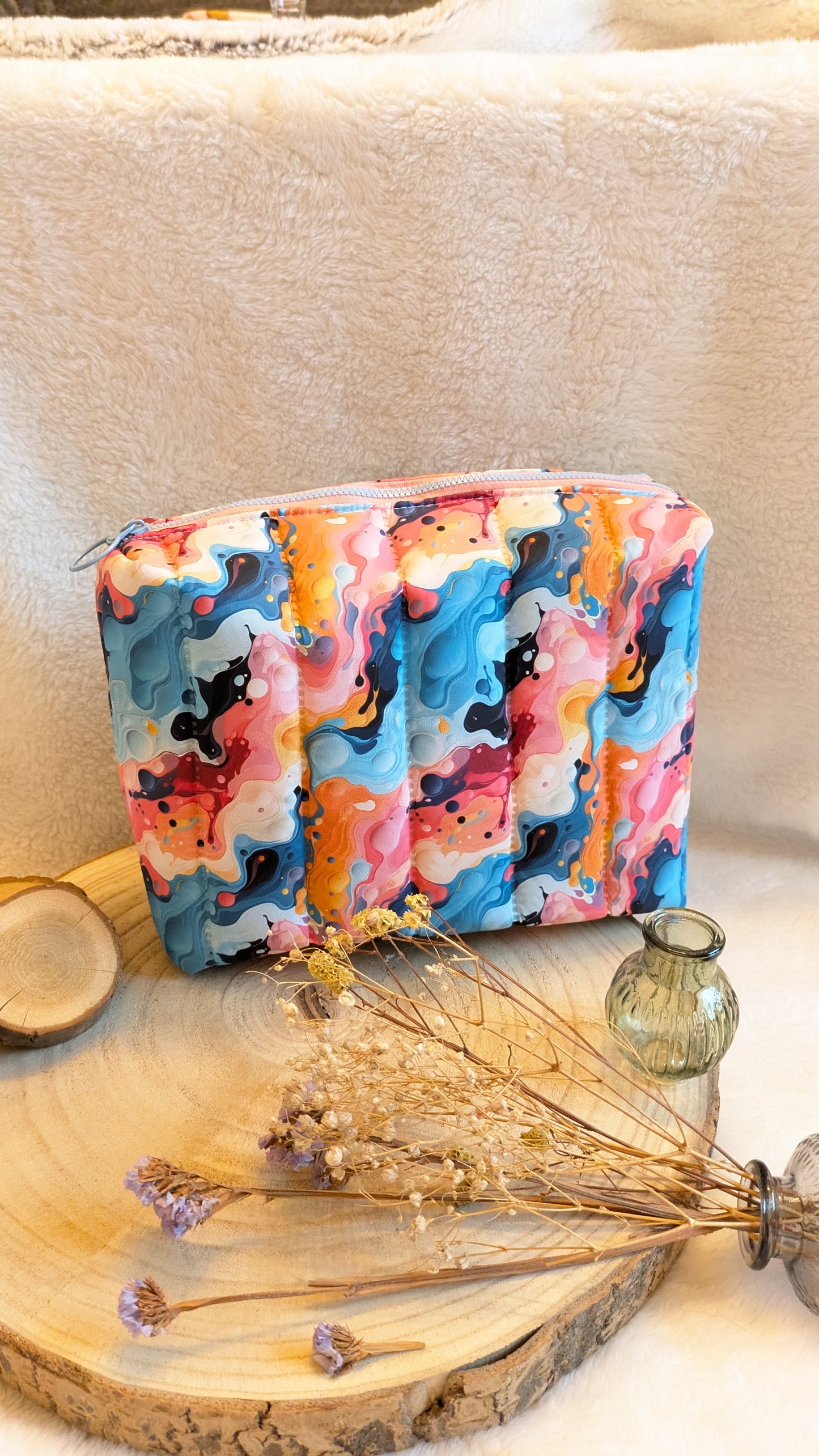 Trousse de toilette matelassée