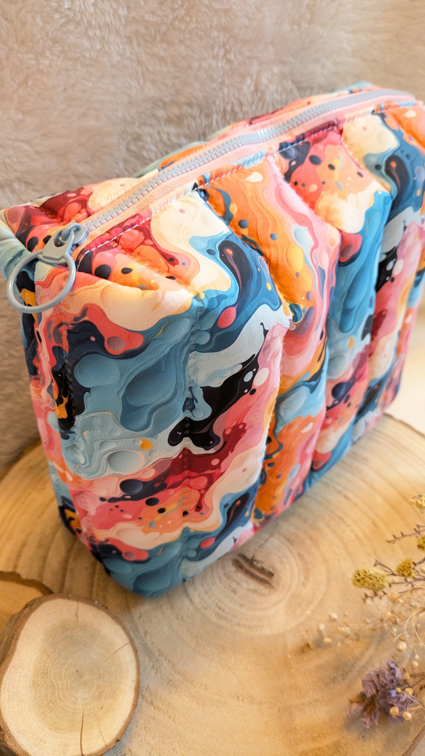 Trousse de toilette matelassée