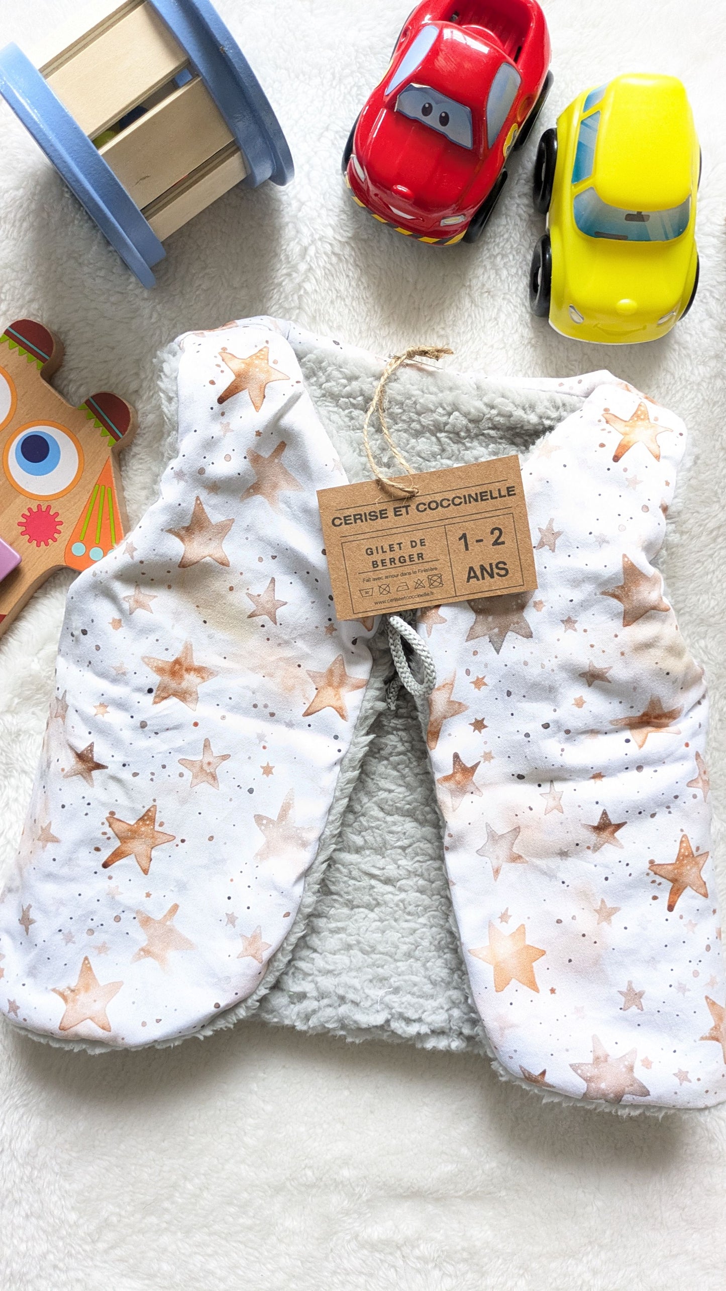 Gilet de berger réversible 1-2 ans