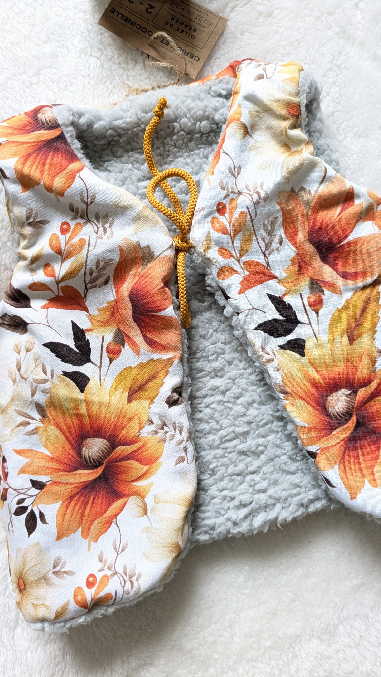 Gilet de berger réversible 2-3 ans