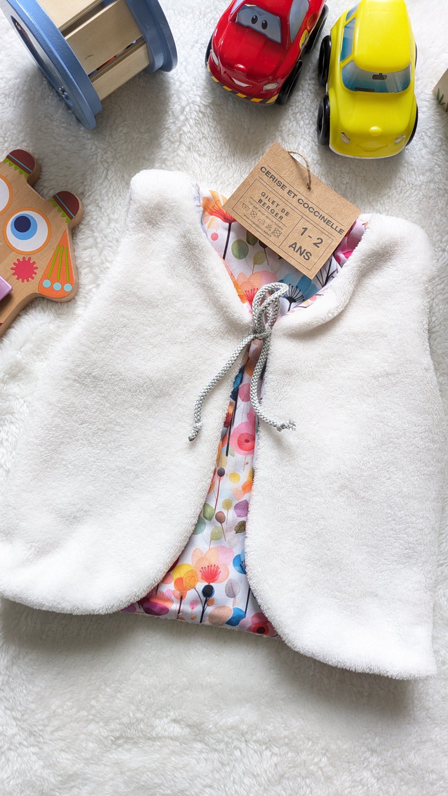 Gilet de berger réversible 1-2 ans