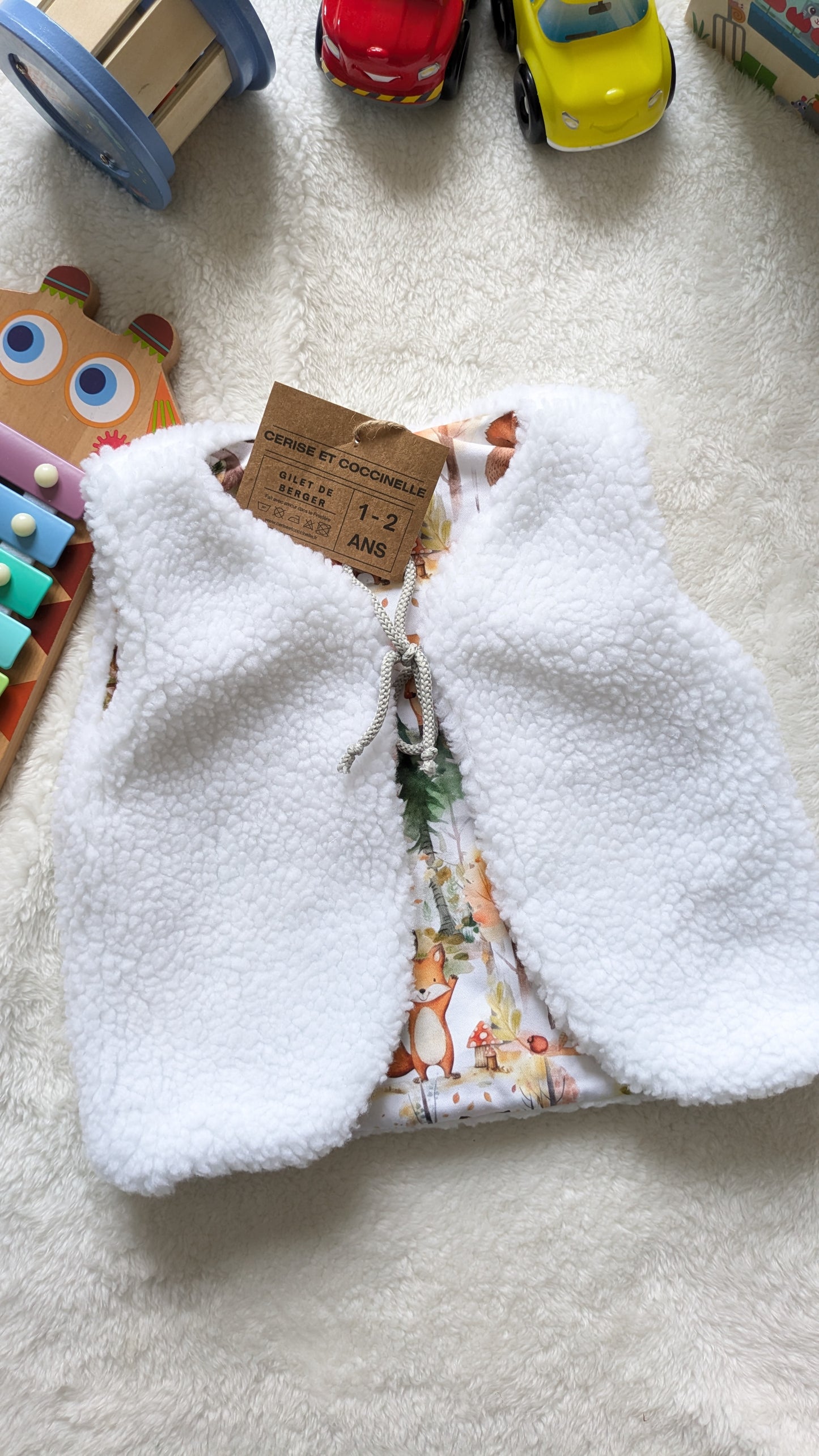 Gilet de berger réversible 1-2 ans