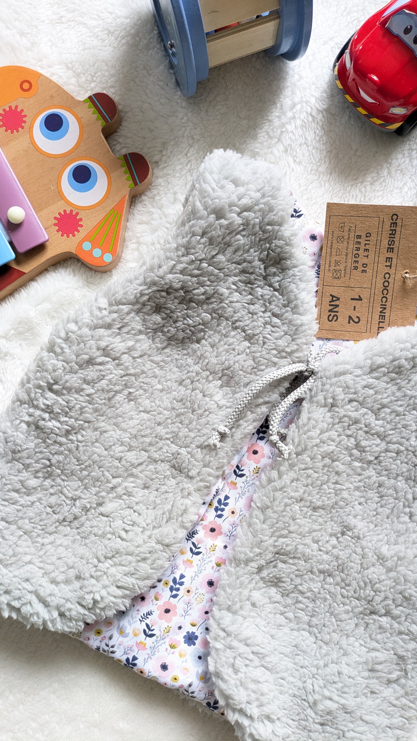 Gilet de berger réversible 1-2 ans