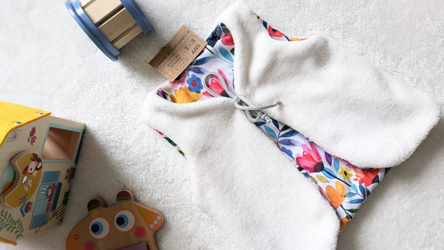Gilet de berger réversible 2-3 ans