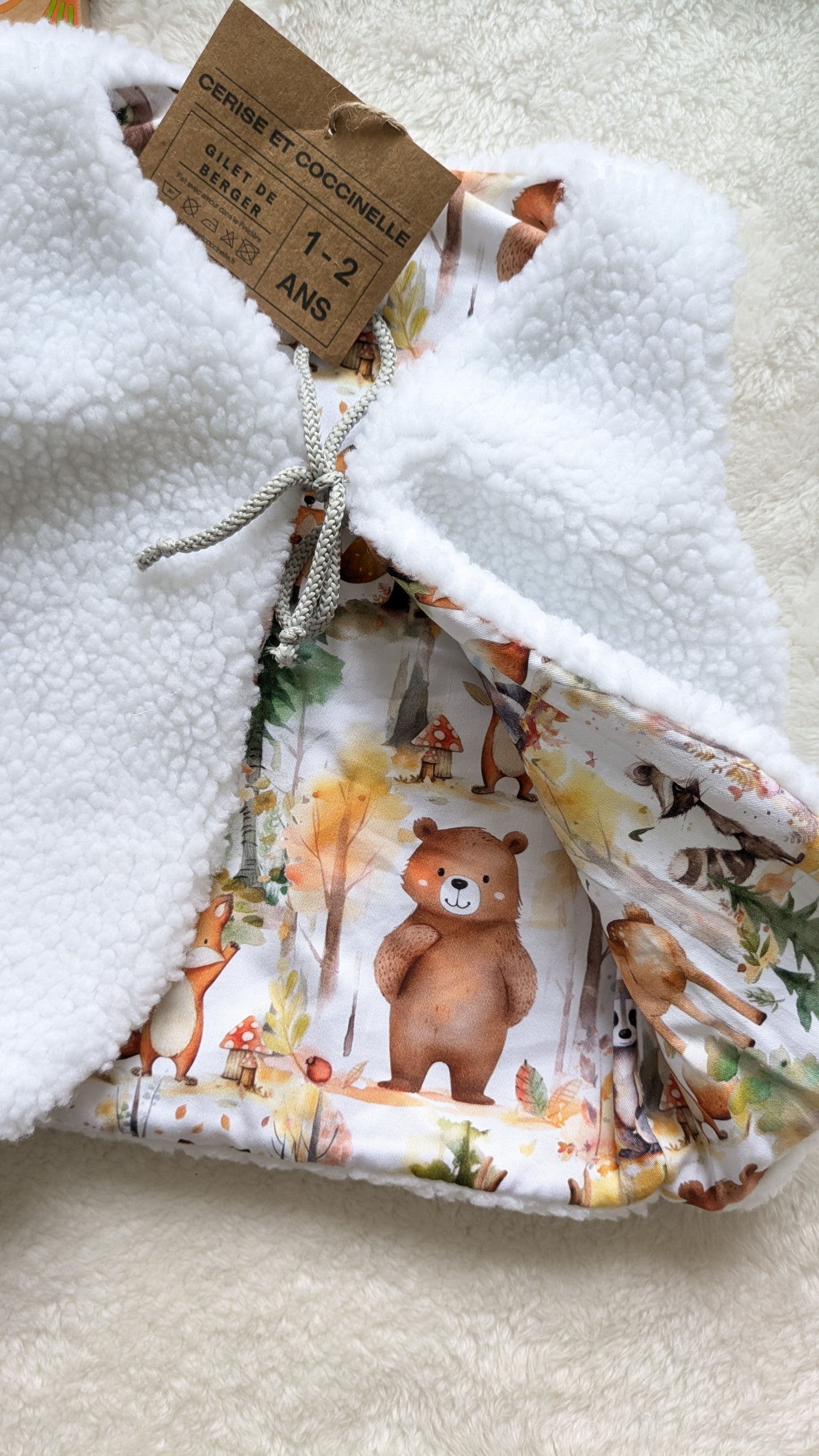 Gilet de berger réversible 1-2 ans