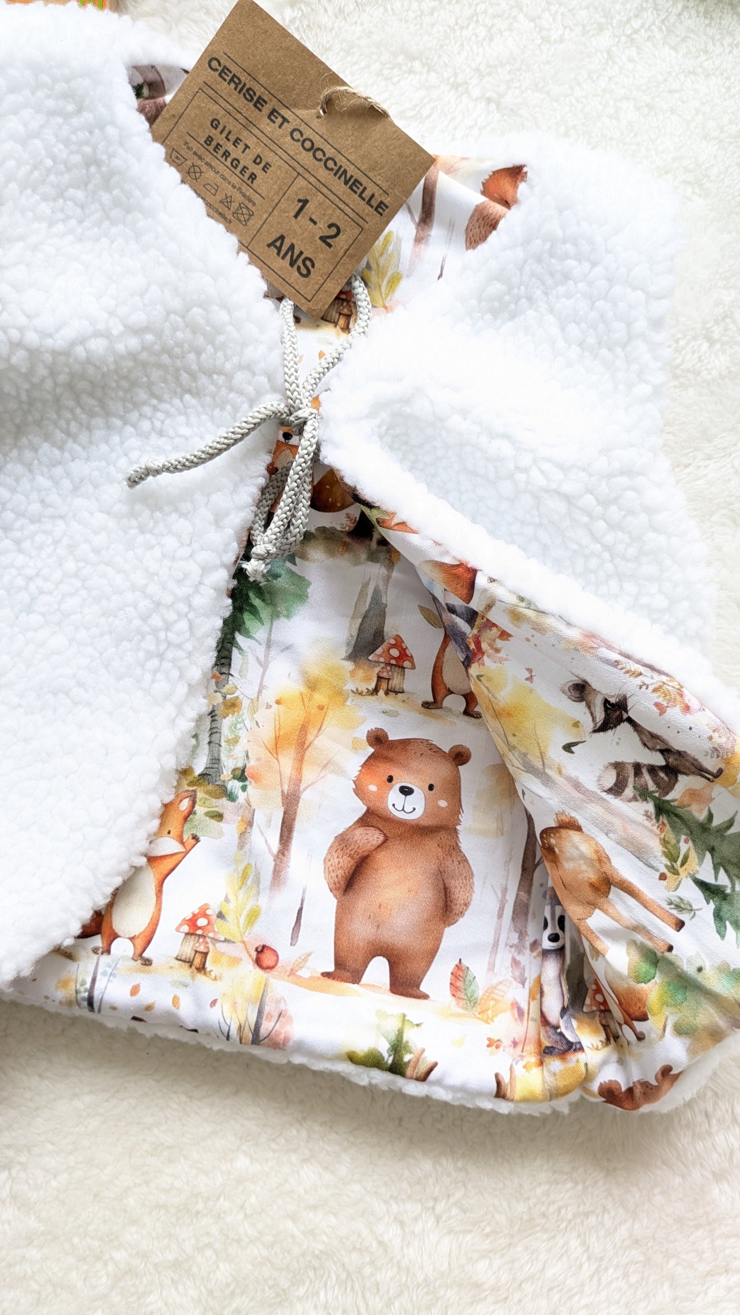 Gilet de berger réversible 1-2 ans