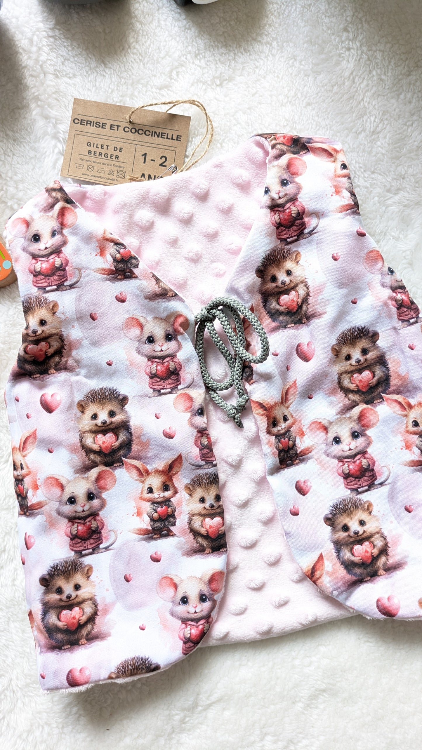 Gilet de berger réversible 1-2 ans