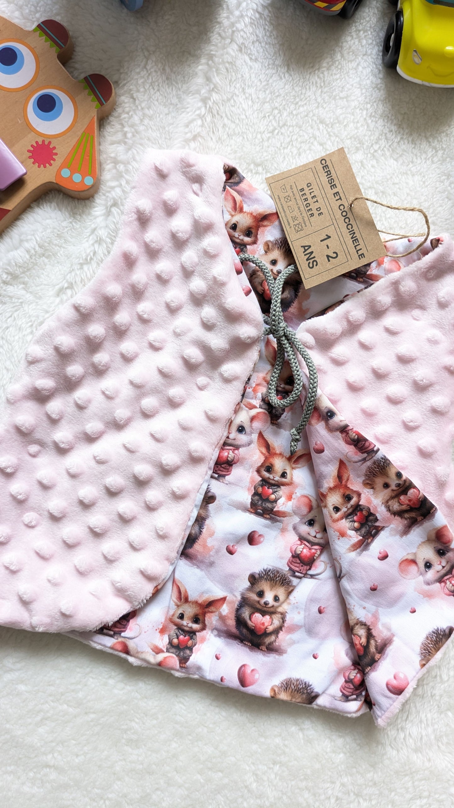 Gilet de berger réversible 1-2 ans