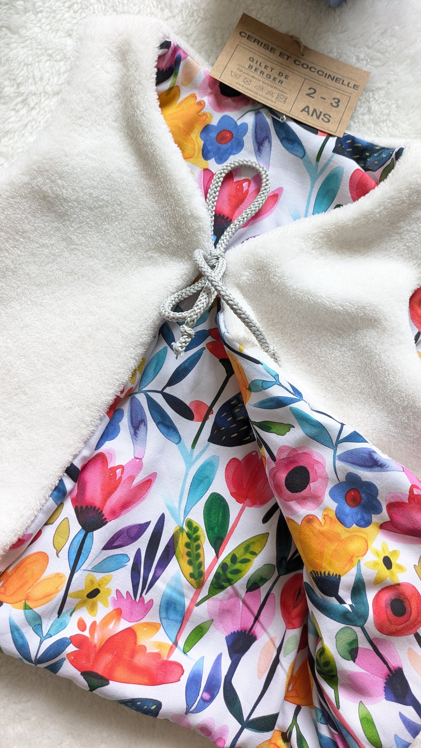 Gilet de berger réversible 2-3 ans