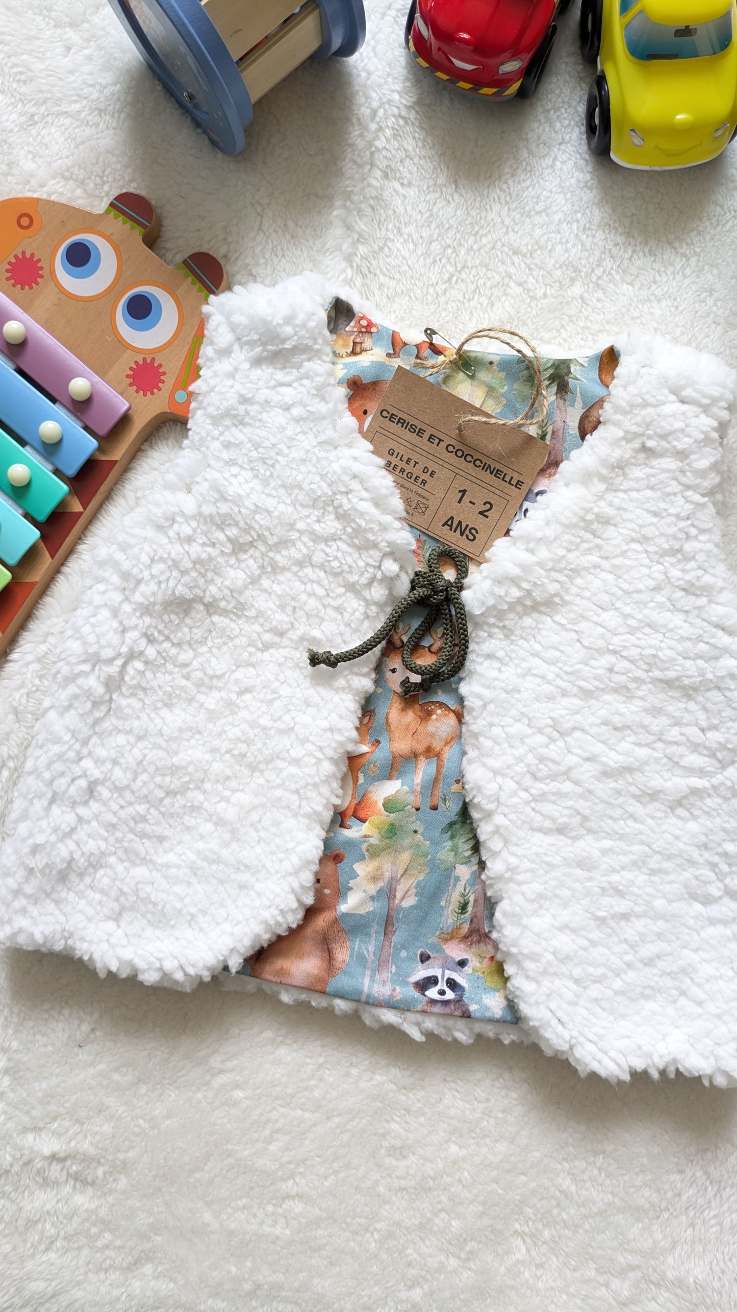 Gilet de berger réversible 1-2 ans