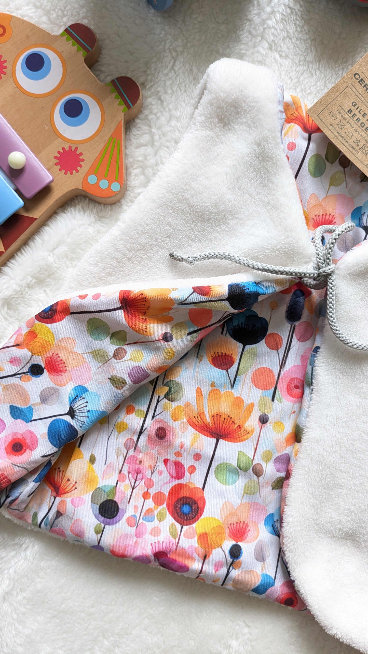 Gilet de berger réversible 1-2 ans