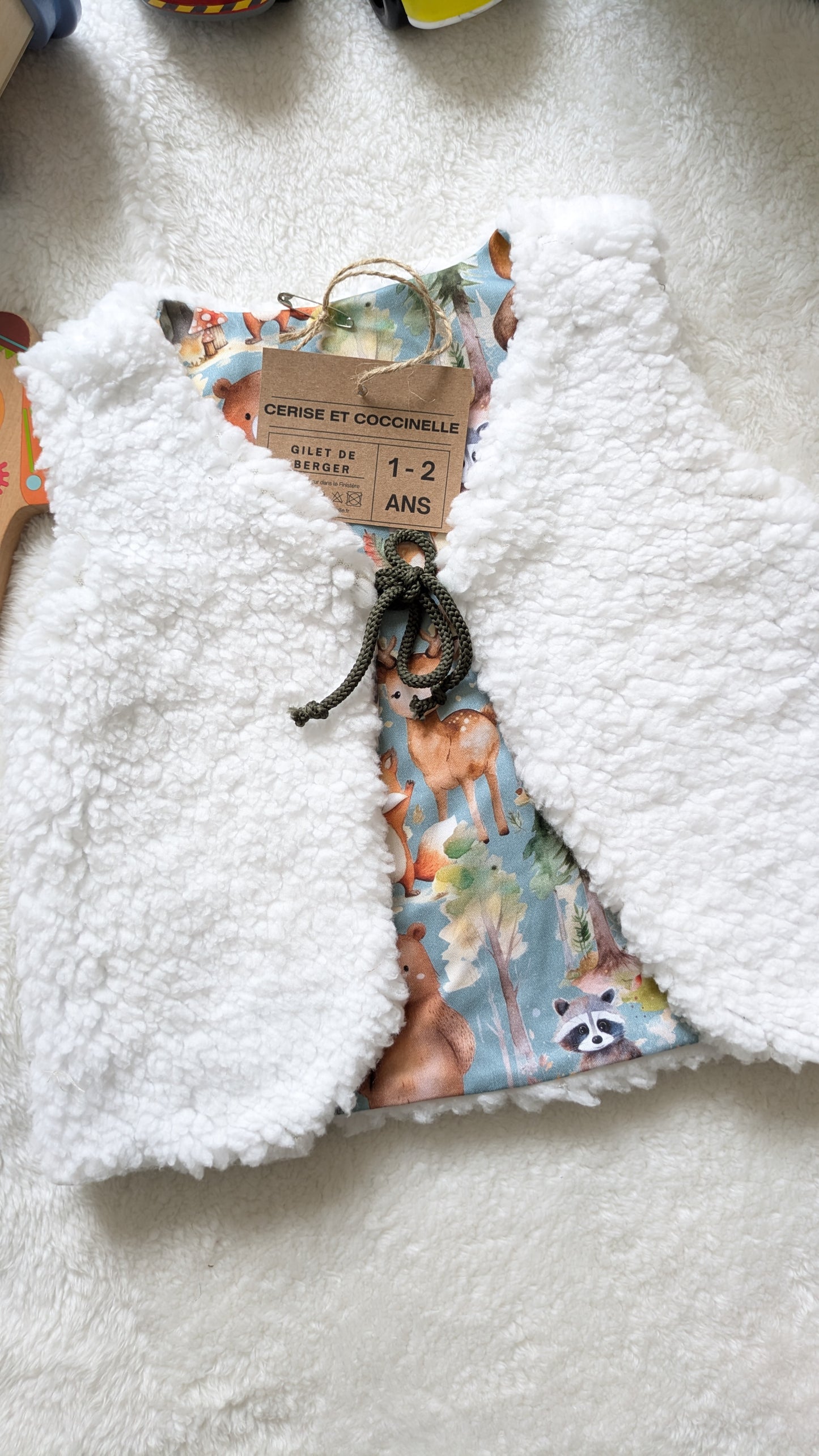 Gilet de berger réversible 1-2 ans