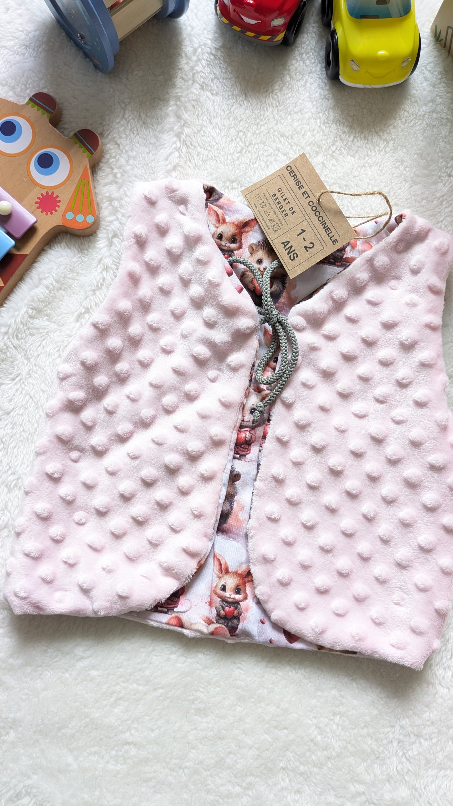 Gilet de berger réversible 1-2 ans