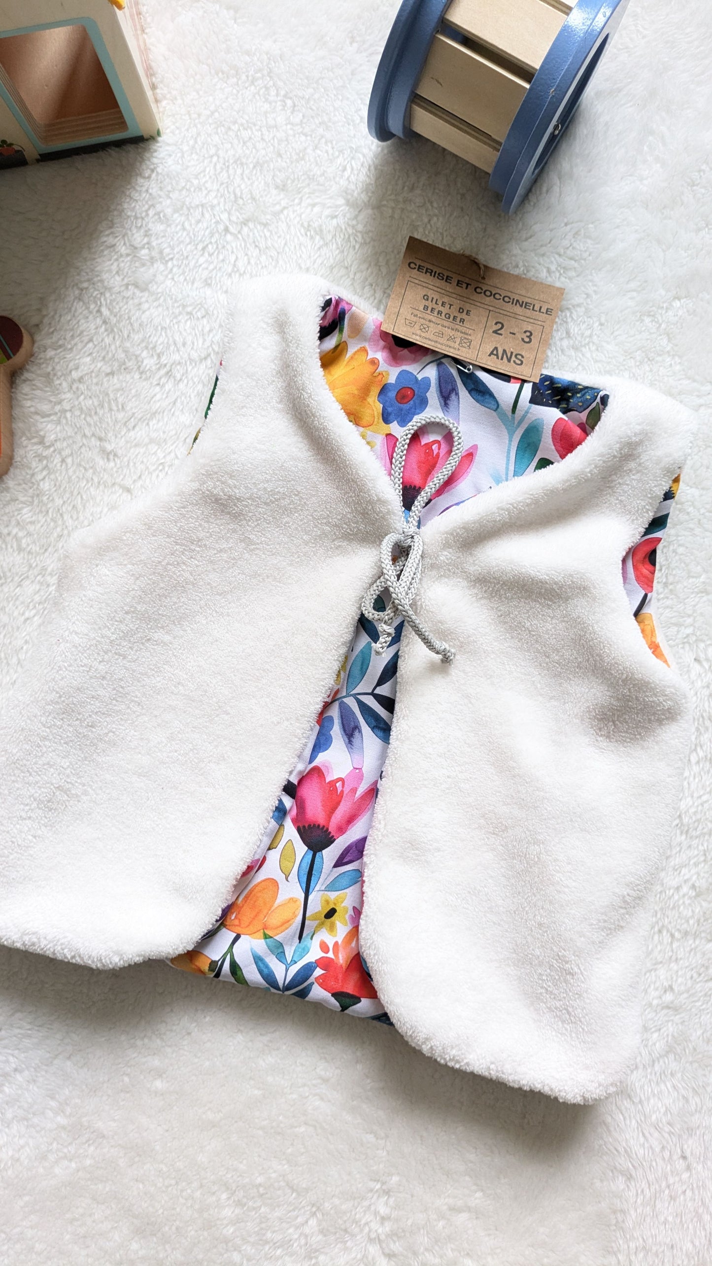 Gilet de berger réversible 2-3 ans