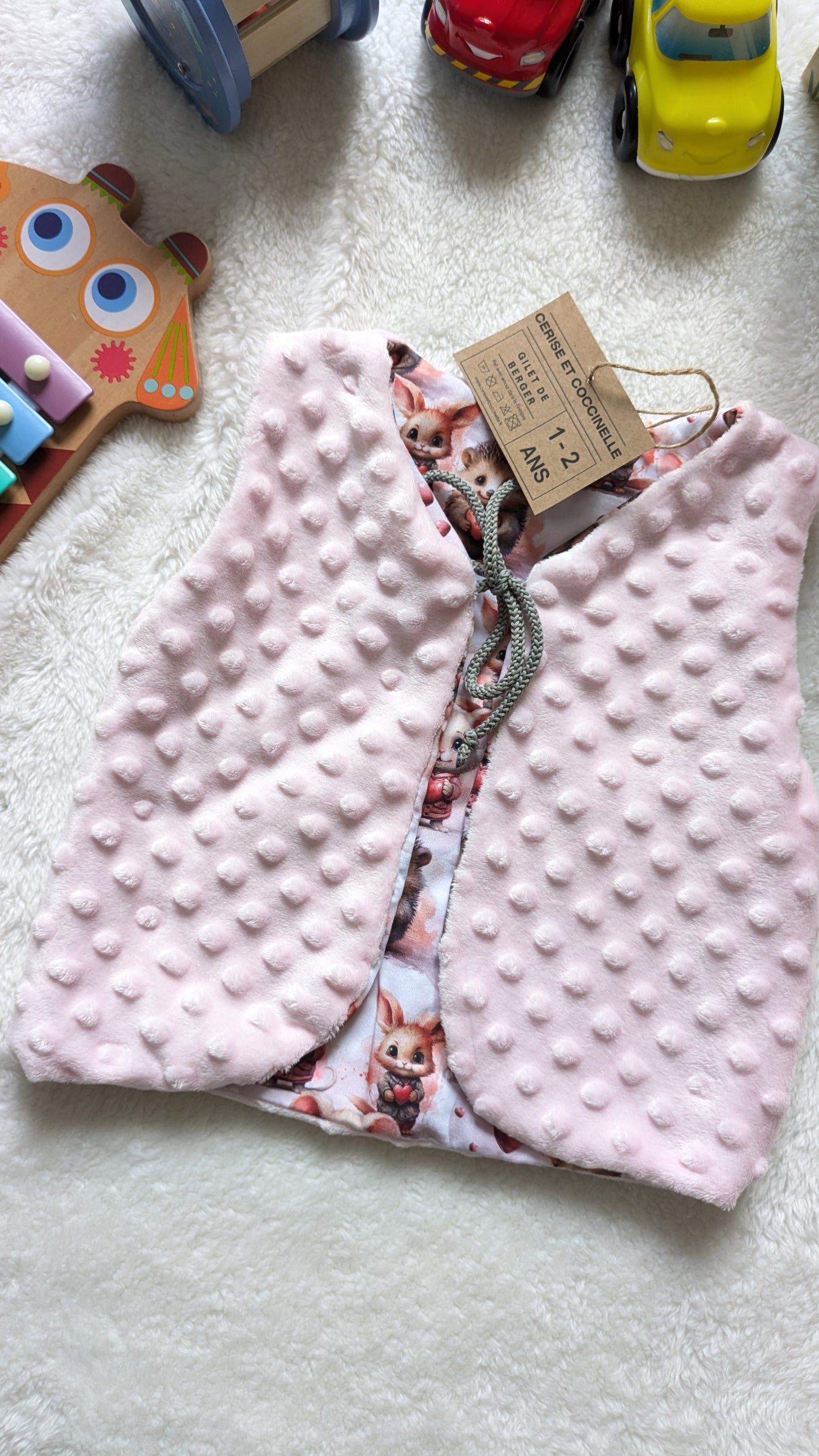 Gilet de berger réversible 1-2 ans
