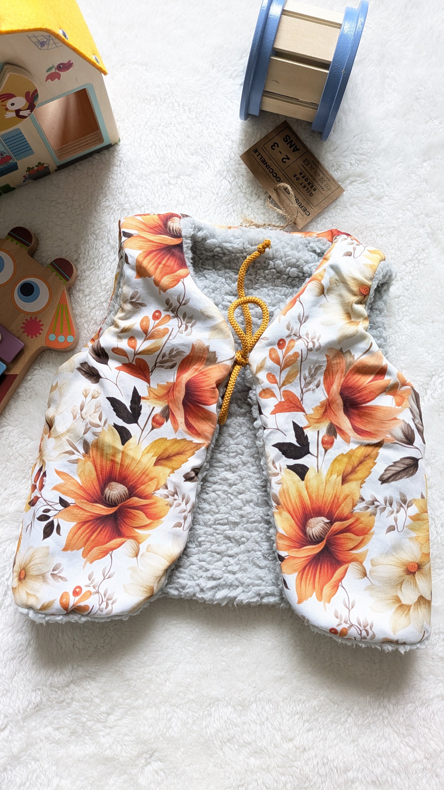 Gilet de berger réversible 2-3 ans