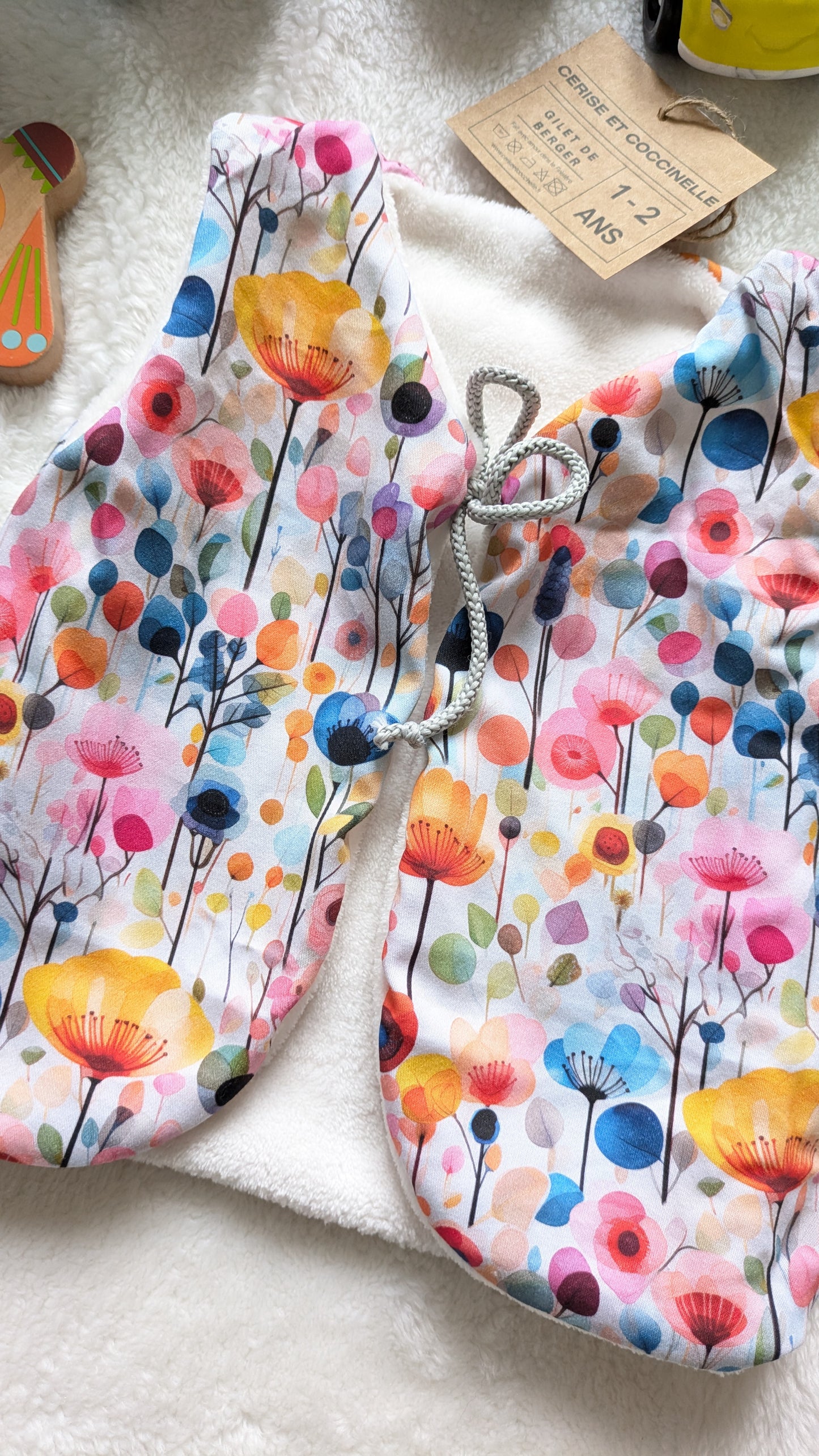 Gilet de berger réversible 1-2 ans