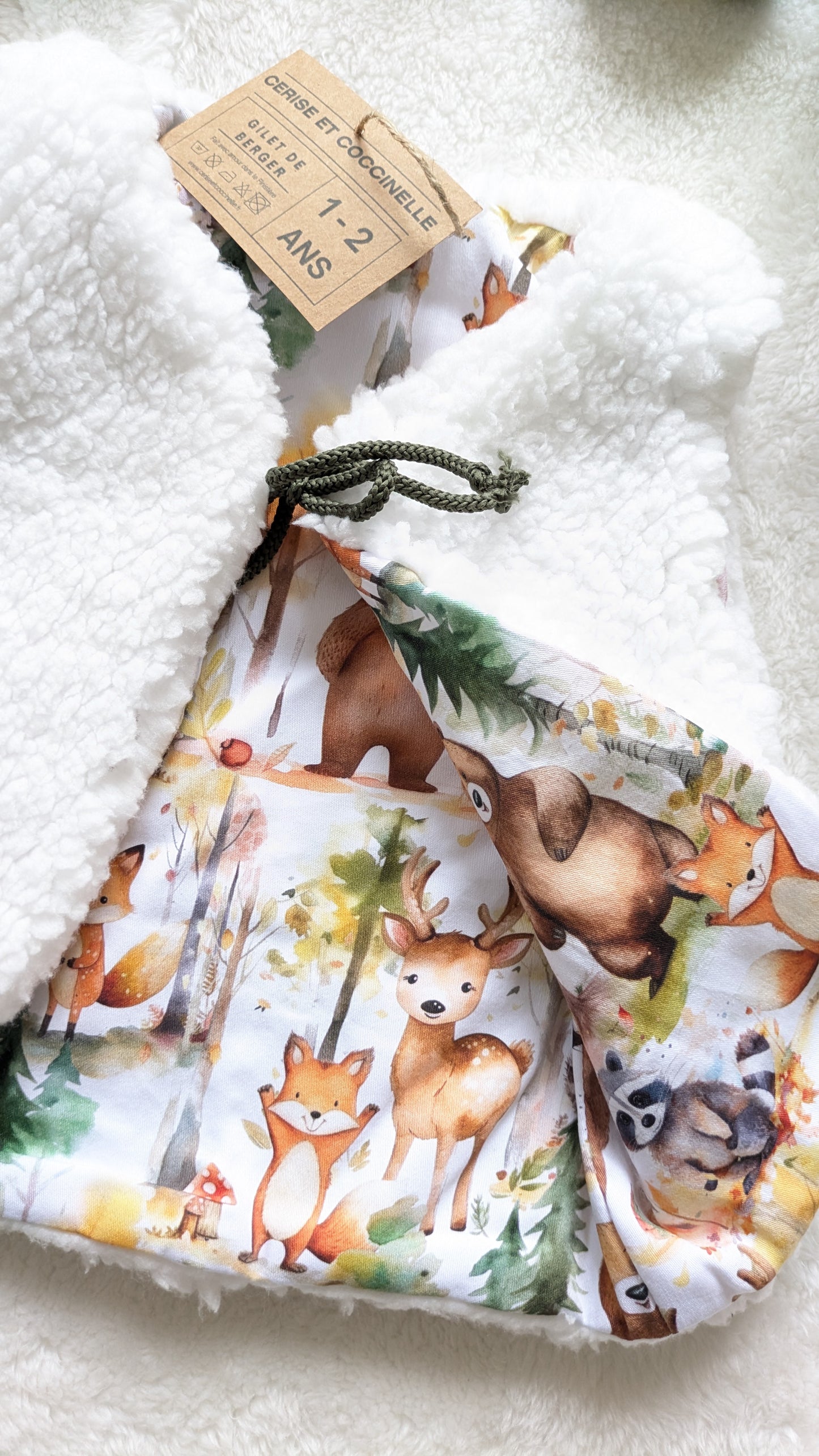 Gilet de berger réversible 1-2 ans