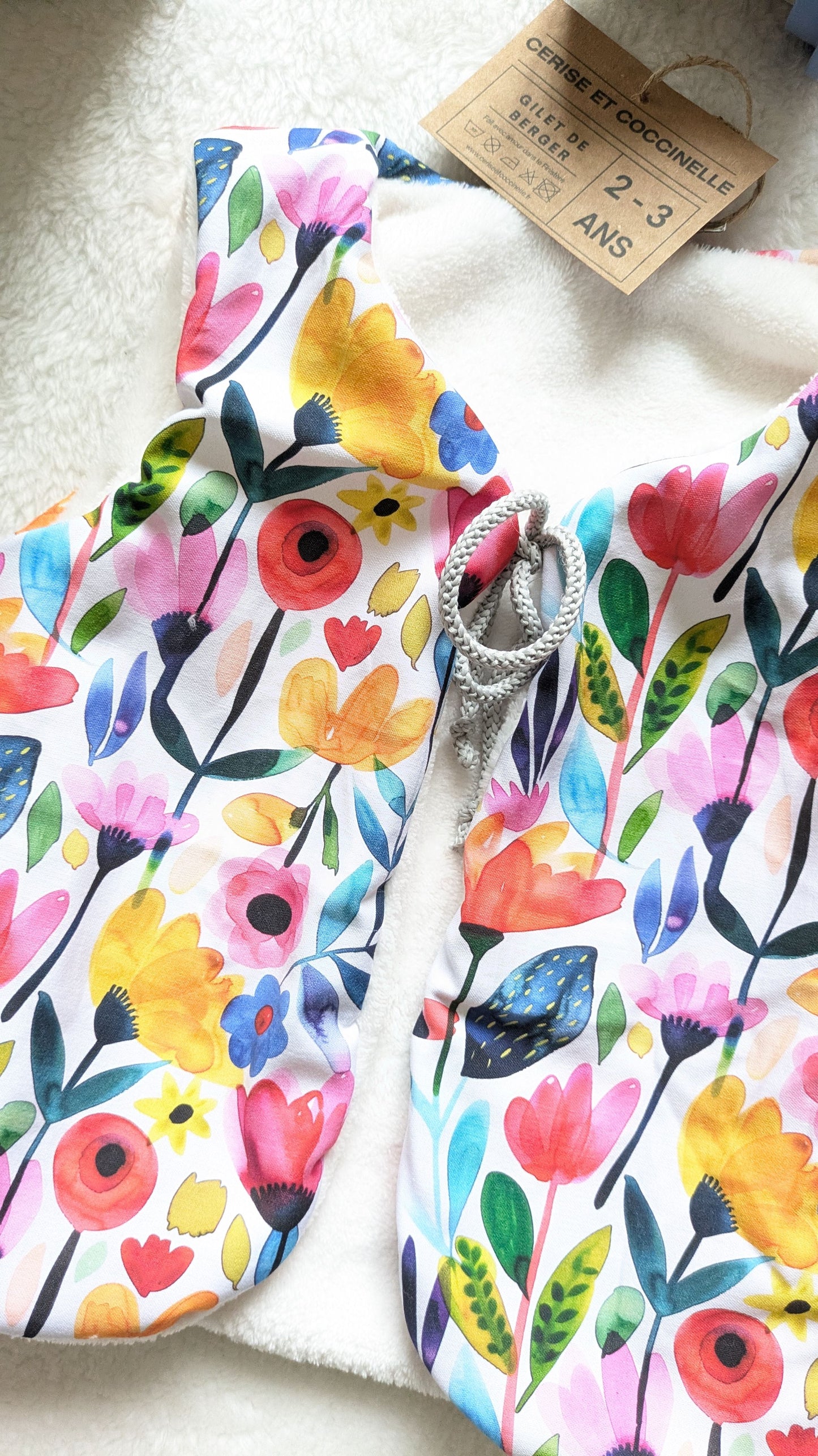 Gilet de berger réversible 2-3 ans