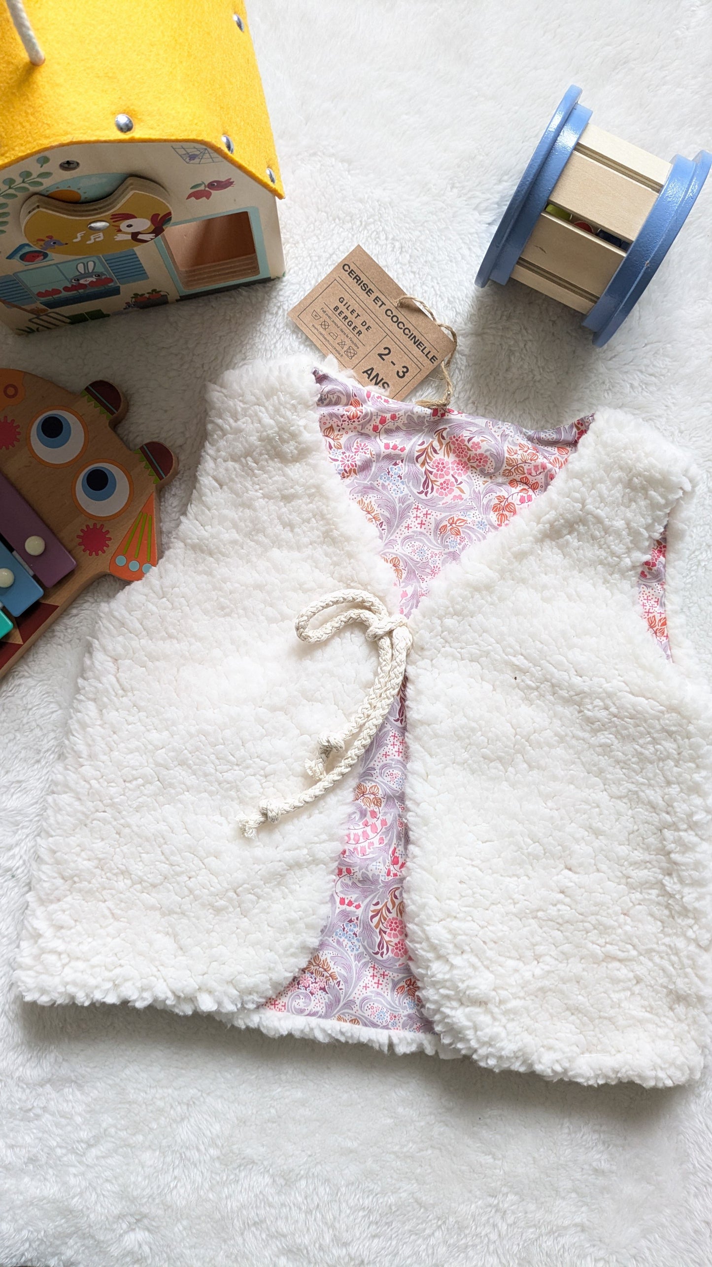 Gilet de berger réversible 2-3 ans