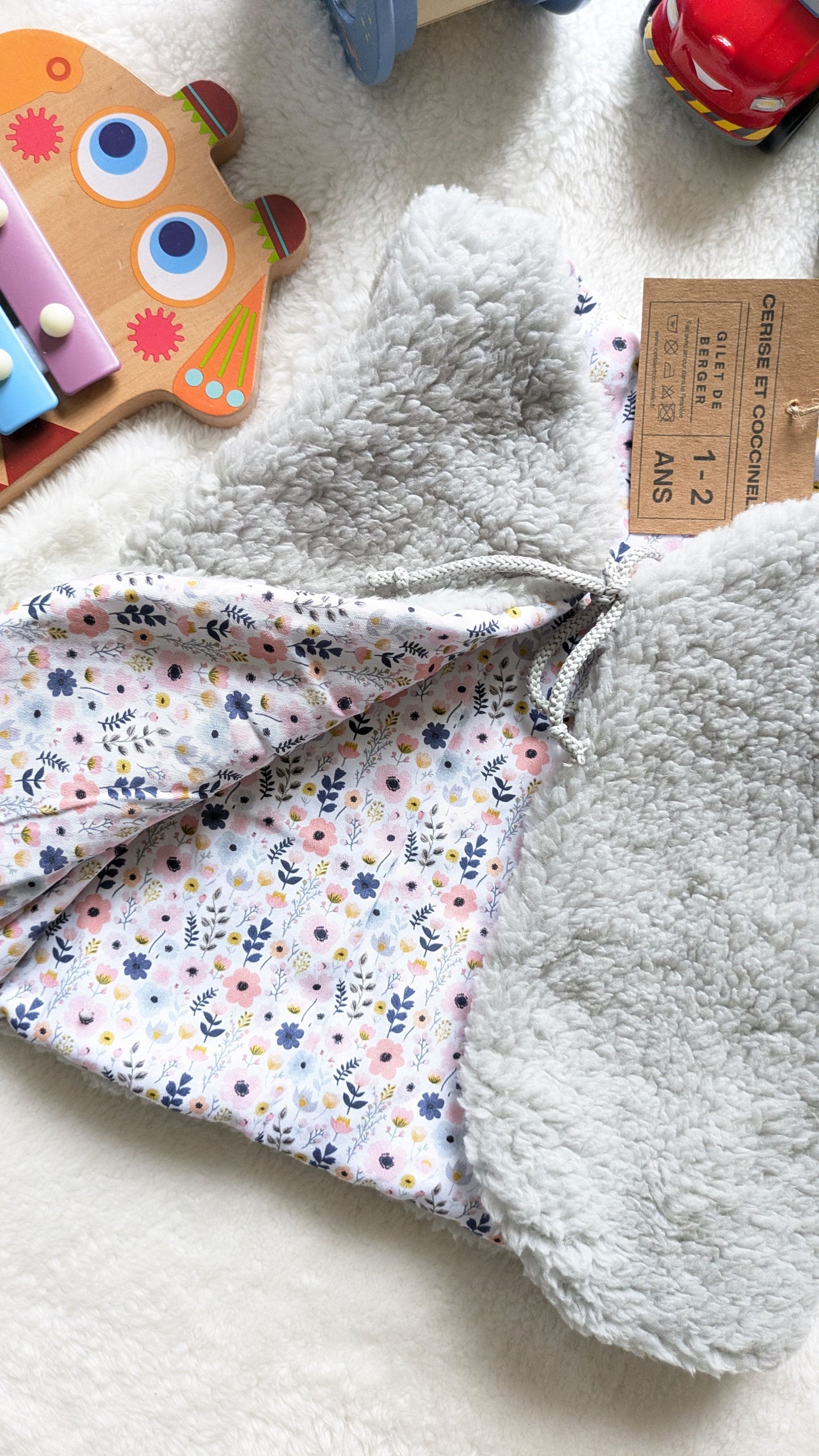 Gilet de berger réversible 1-2 ans