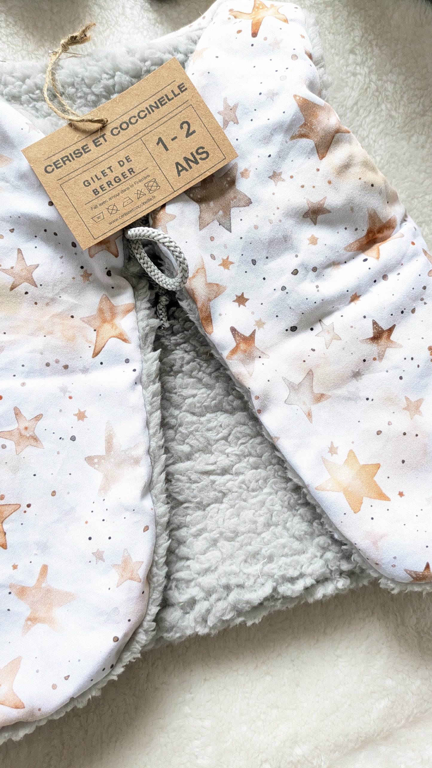 Gilet de berger réversible 1-2 ans