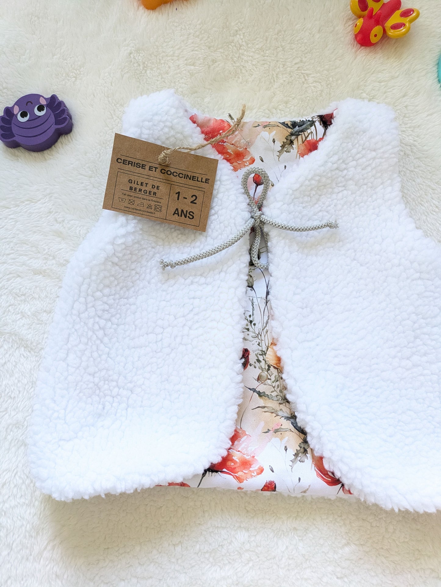 Gilet de berger réversible 1-2 ans