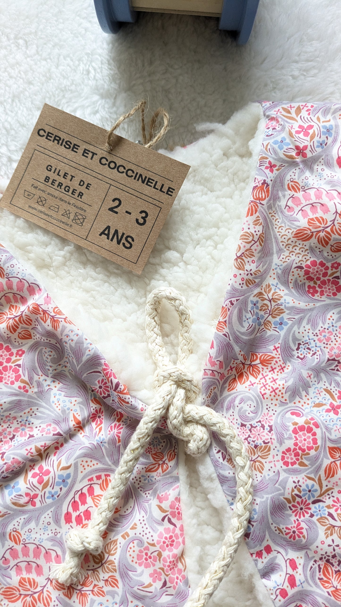 Gilet de berger réversible 2-3 ans