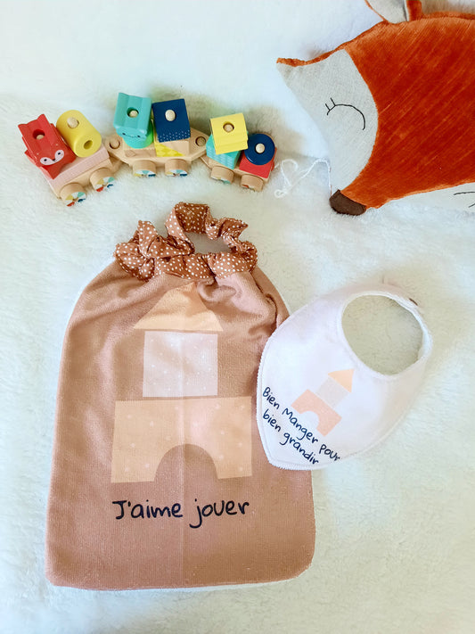 Kit grand bavoir et bavoir bandana