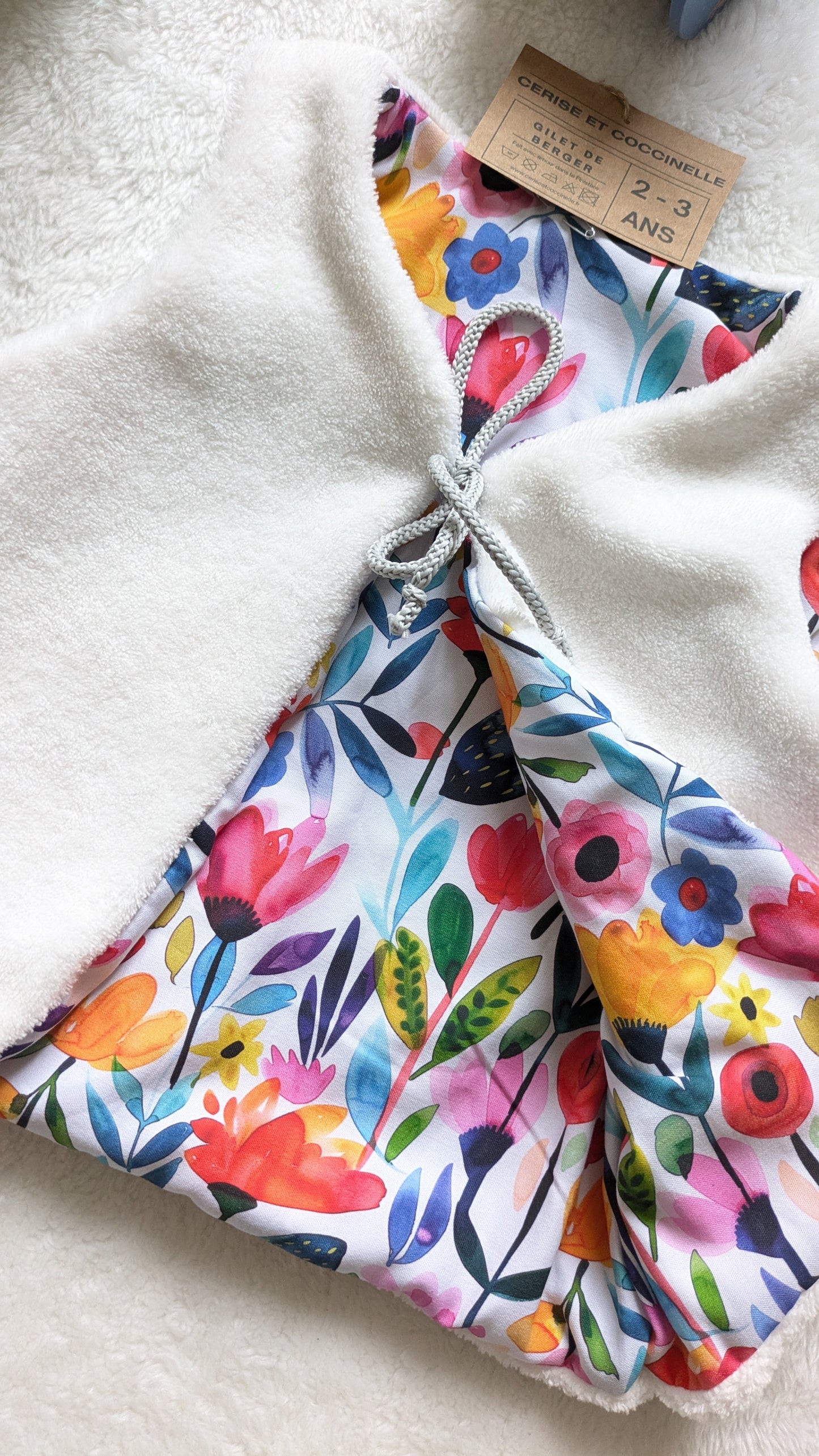 Gilet de berger réversible 2-3 ans