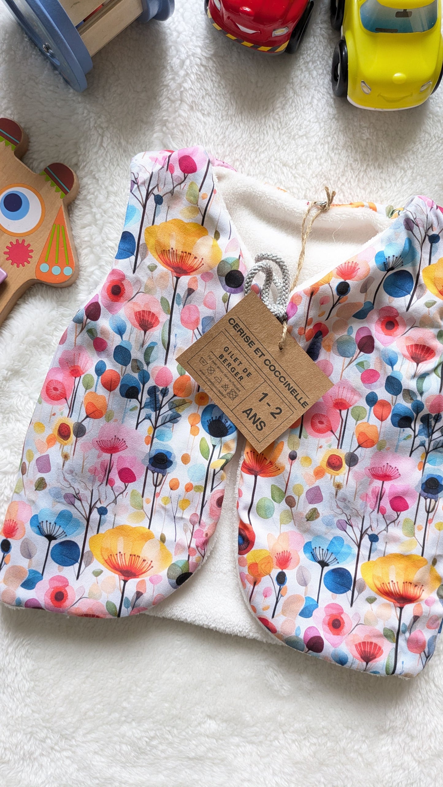 Gilet de berger réversible 1-2 ans