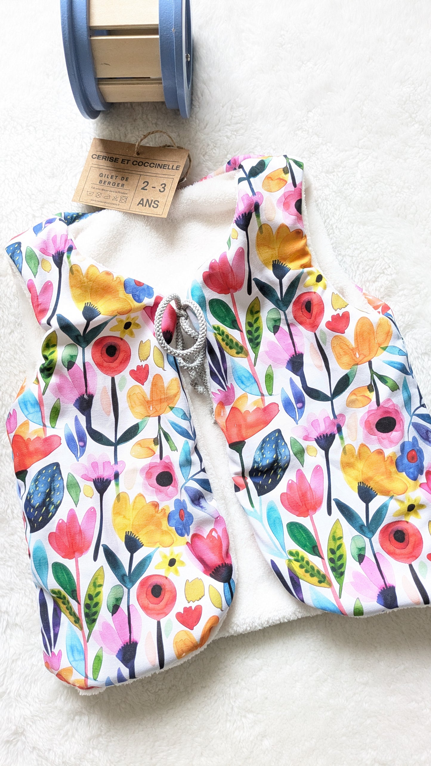 Gilet de berger réversible 2-3 ans