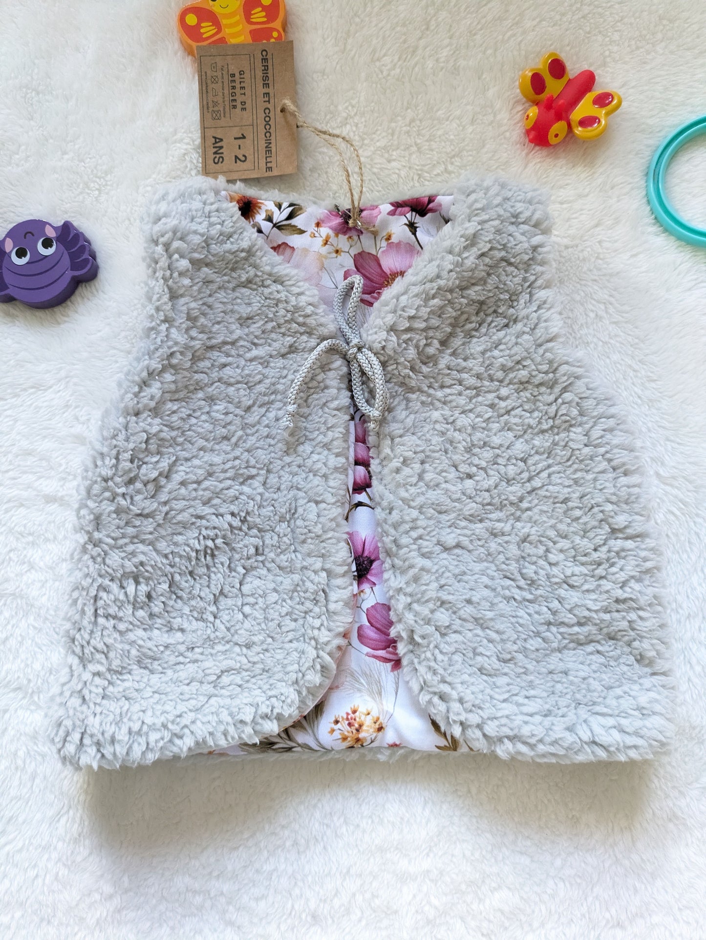 Gilet de berger réversible 1-2 ans