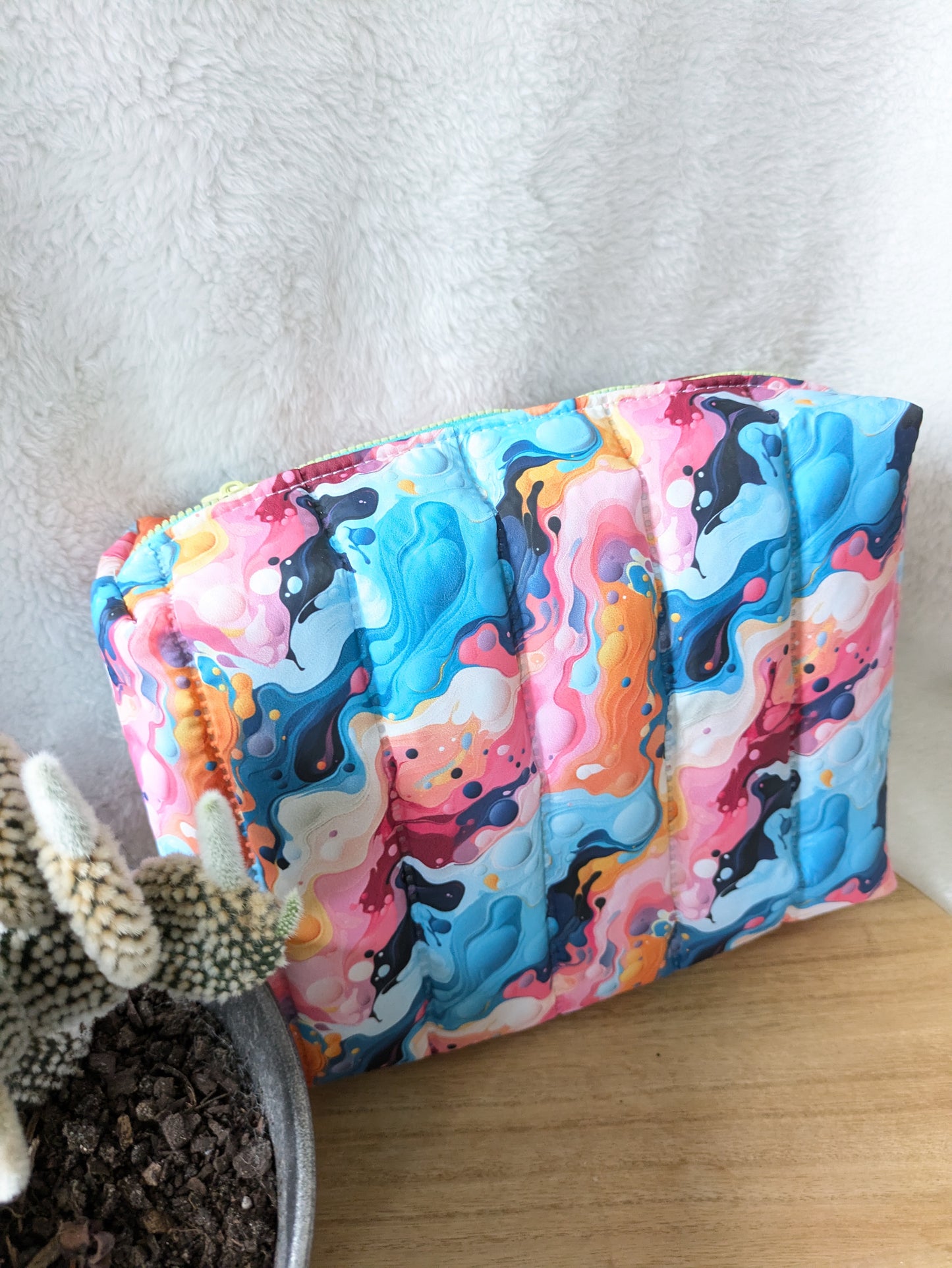 Trousse de toilette matelassée