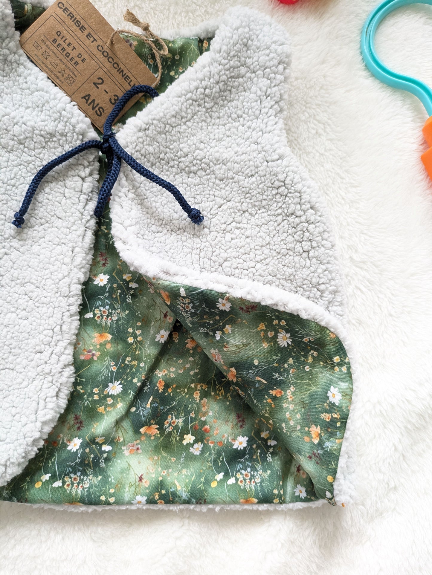 Gilet de berger réversible 2-3 ans