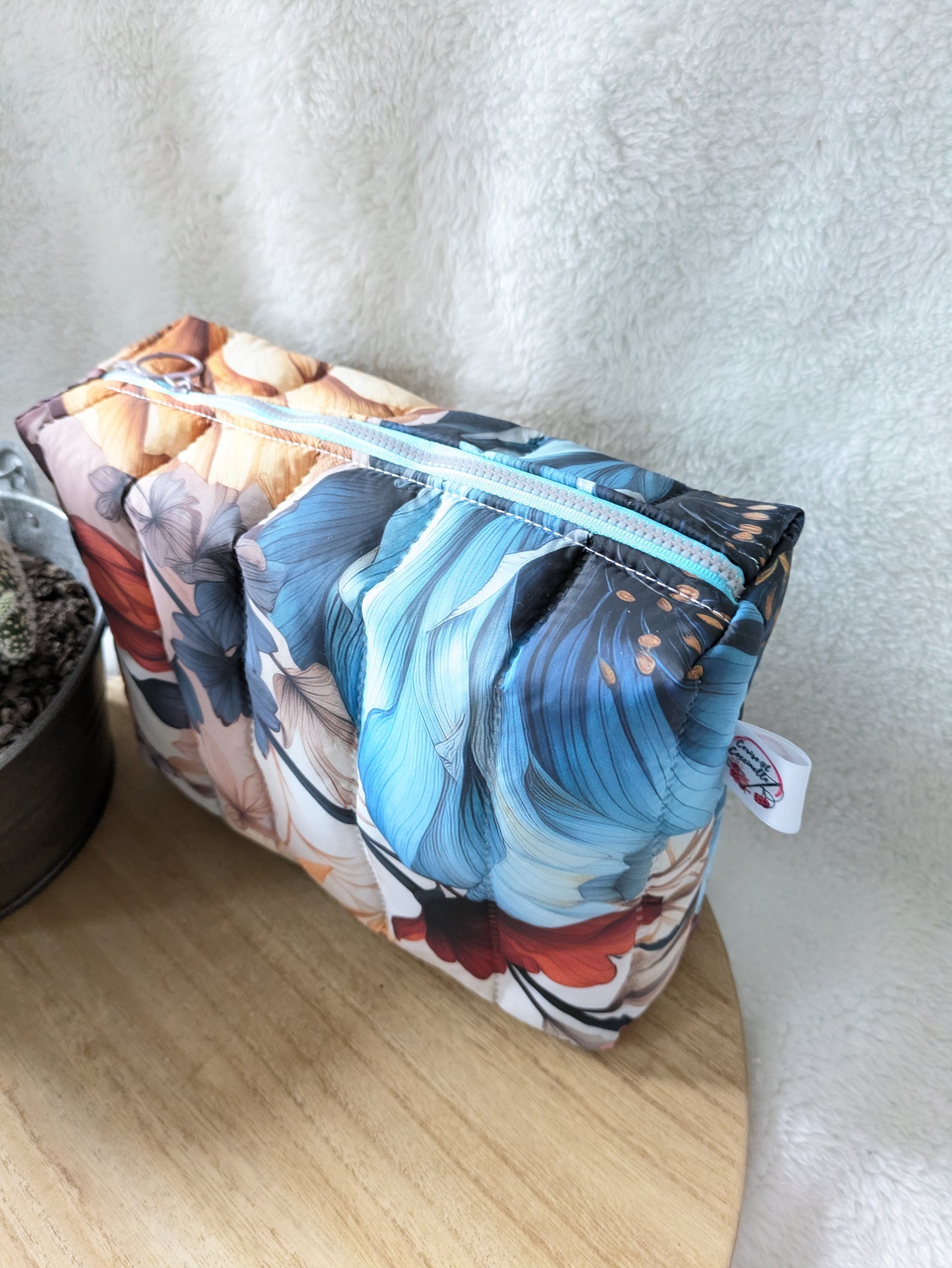 Trousse de toilette matelassée