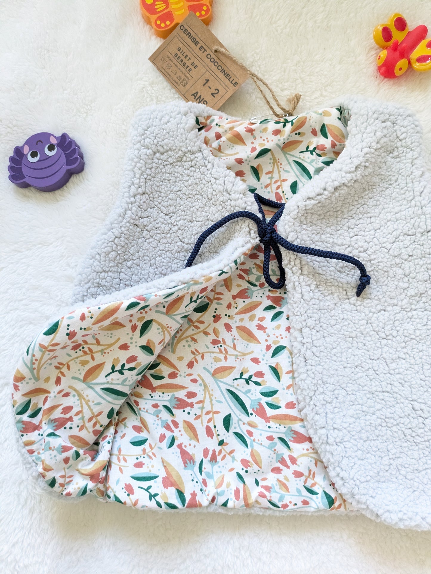 Gilet de berger réversible 1-2 ans