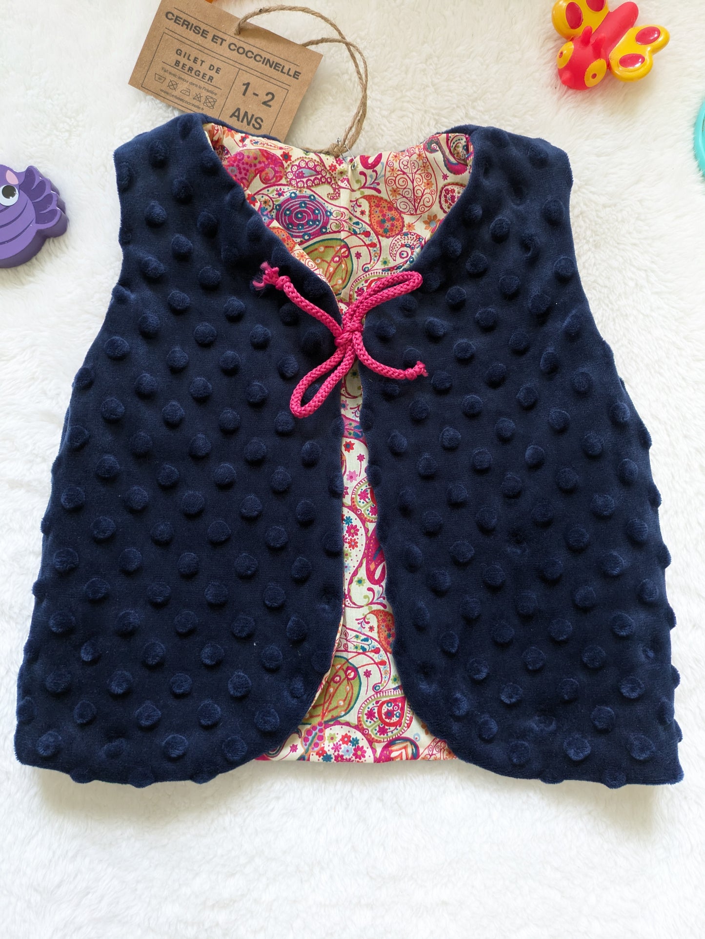 Gilet de berger réversible 1-2 ans