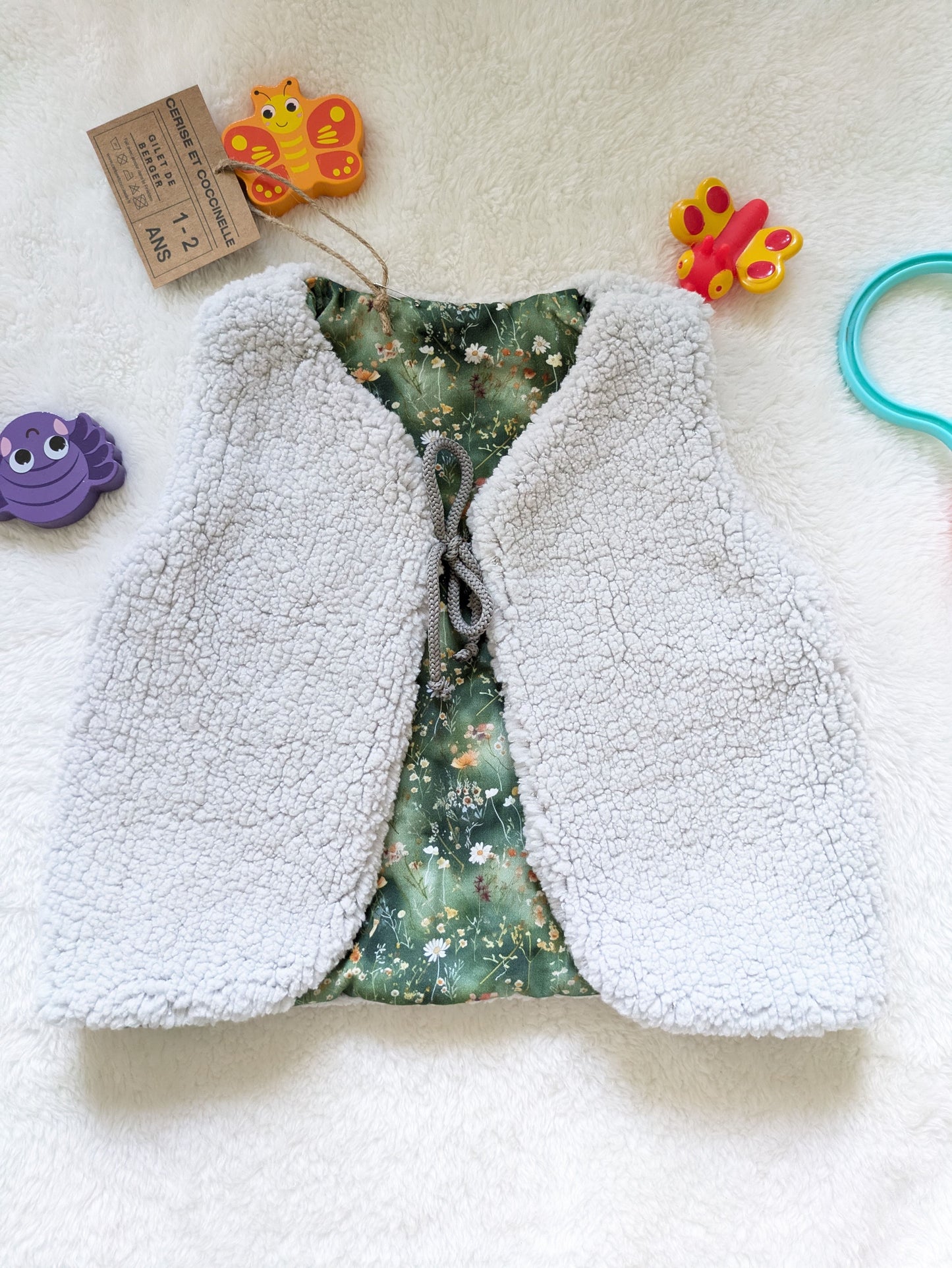Gilet de berger réversible 1-2 ans