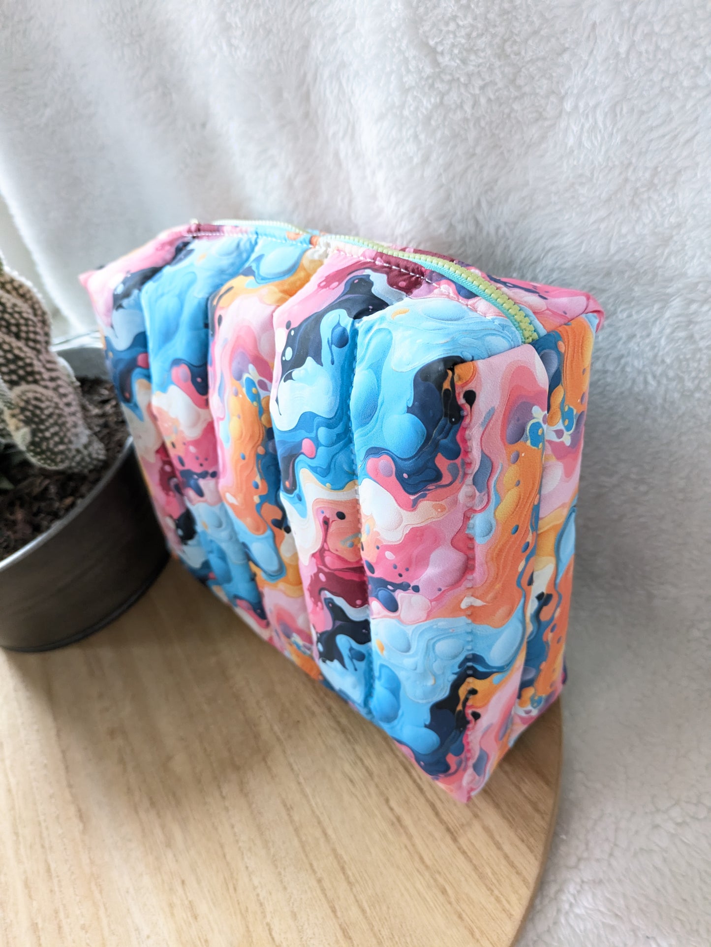Trousse de toilette matelassée