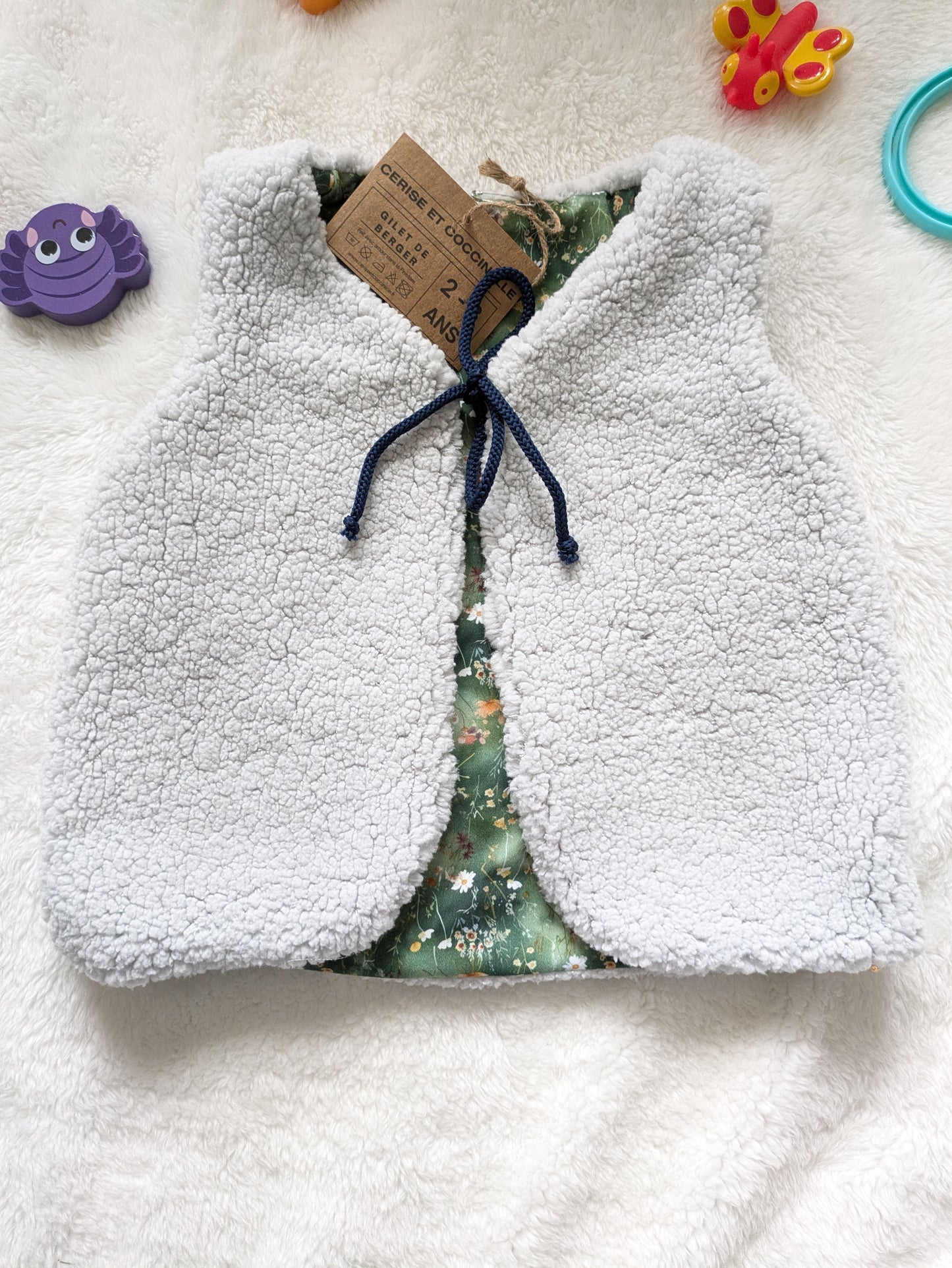 Gilet de berger réversible 2-3 ans