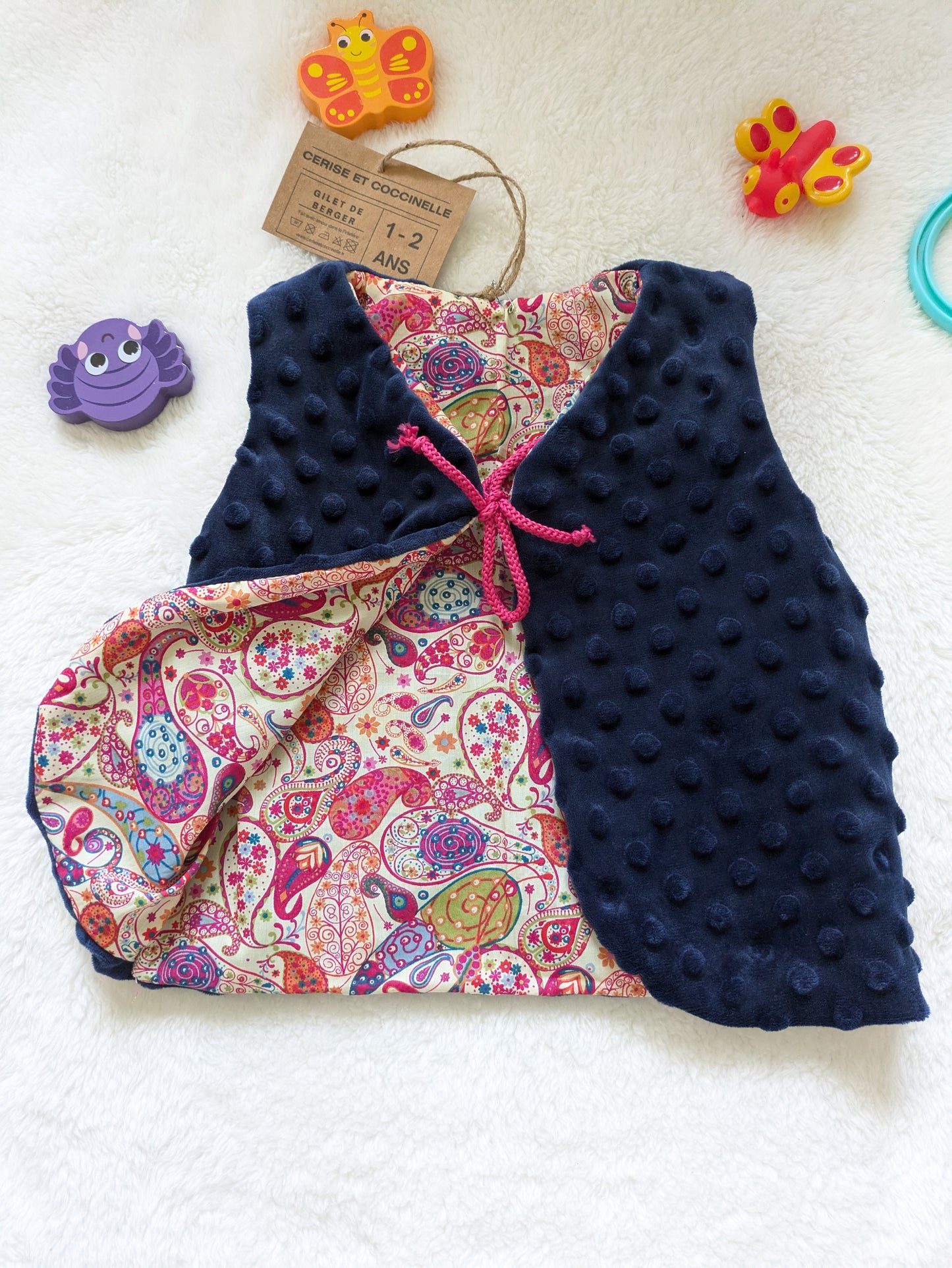Gilet de berger réversible 1-2 ans