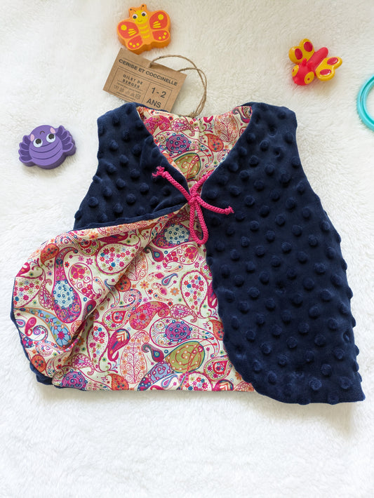 Gilet de berger réversible 1-2 ans